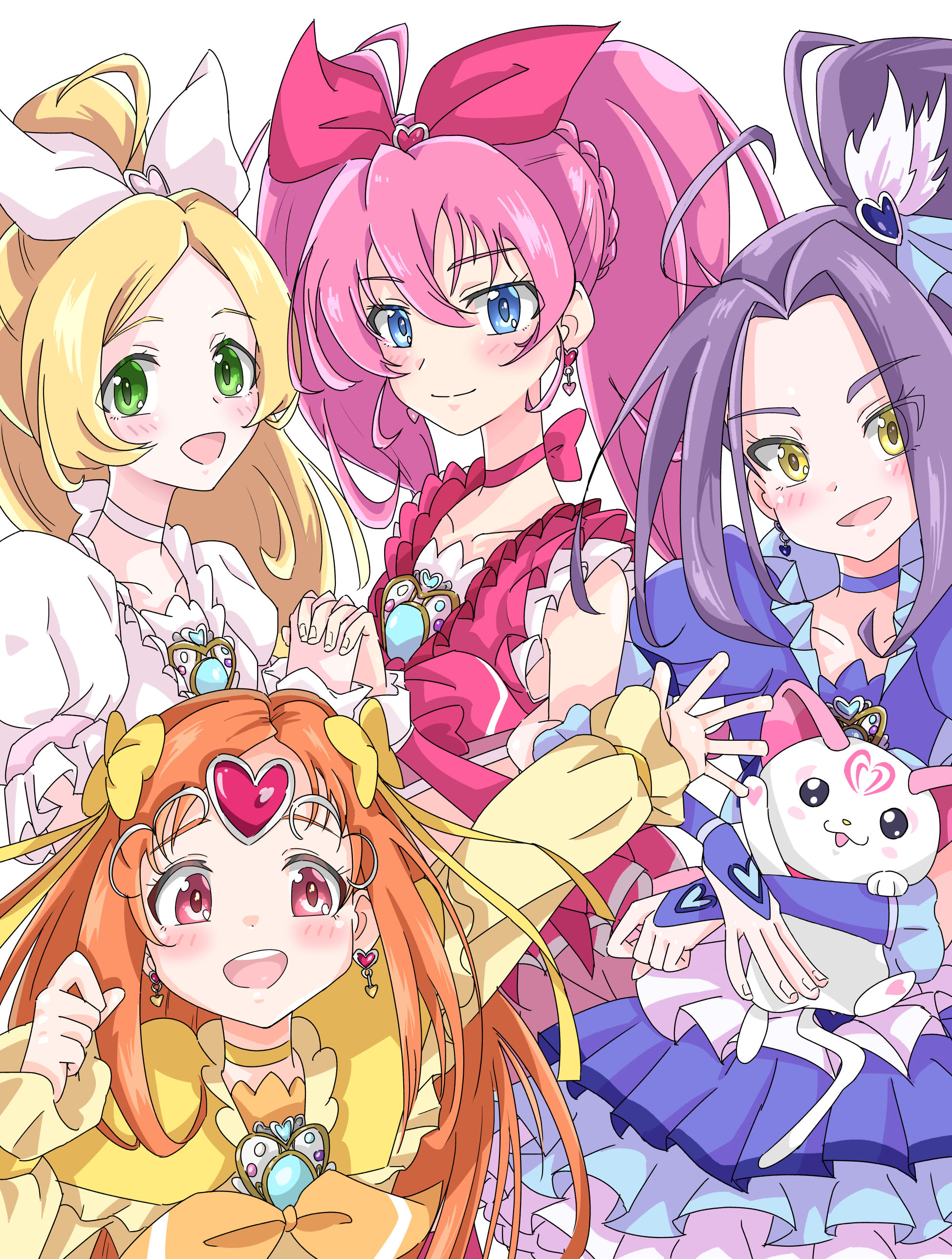 Anime Anime Girls Suite Precure Pretty Cure Magical Girls Cure Muse Cure Rhythm Cure Melody Cure Bea 1948x2575