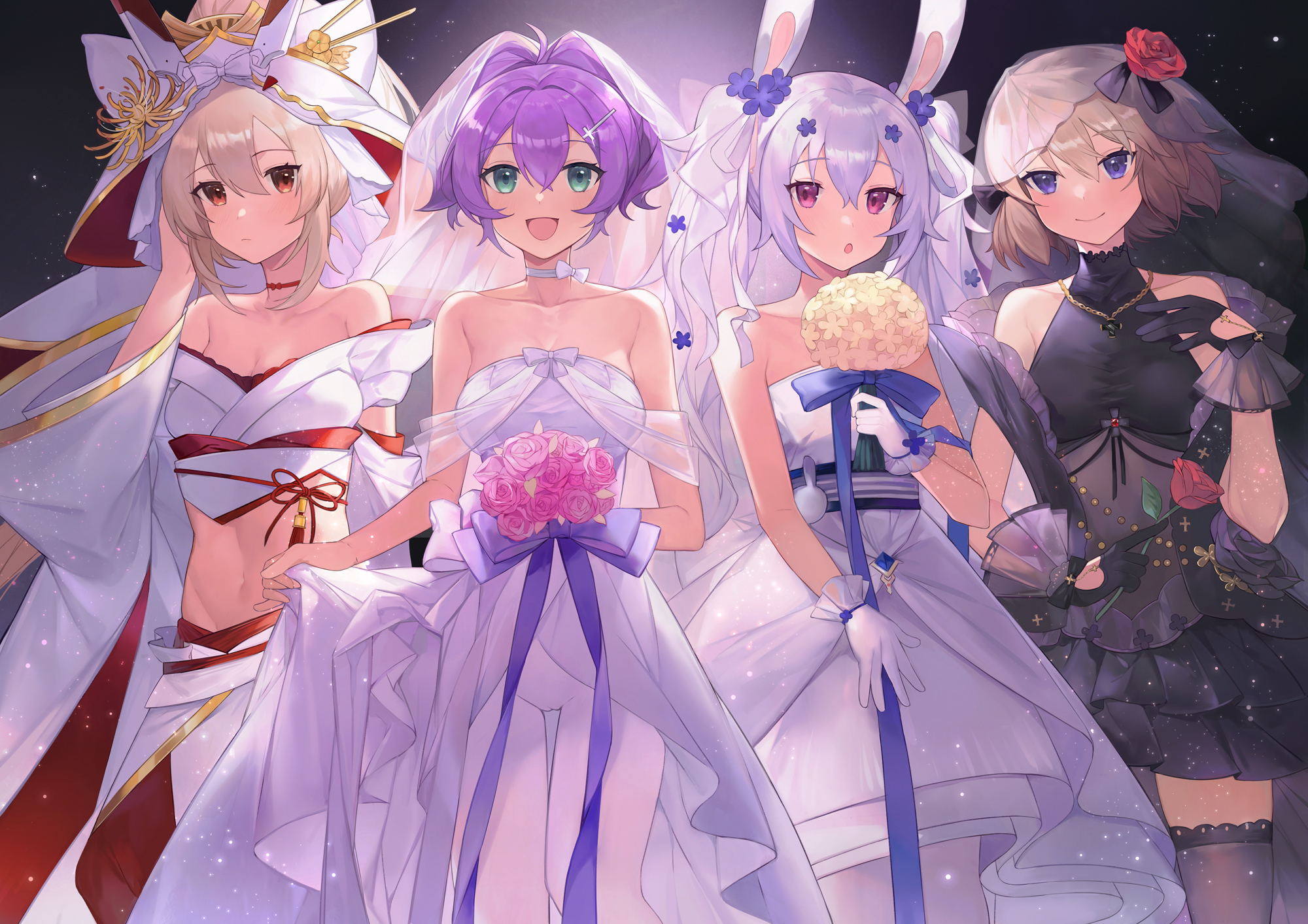 Anime Anime Girls Azur Lane Wedding Dress Weddings Laffey Azur Lane Javelin Azur Lane Ayanami Azur L 2000x1414
