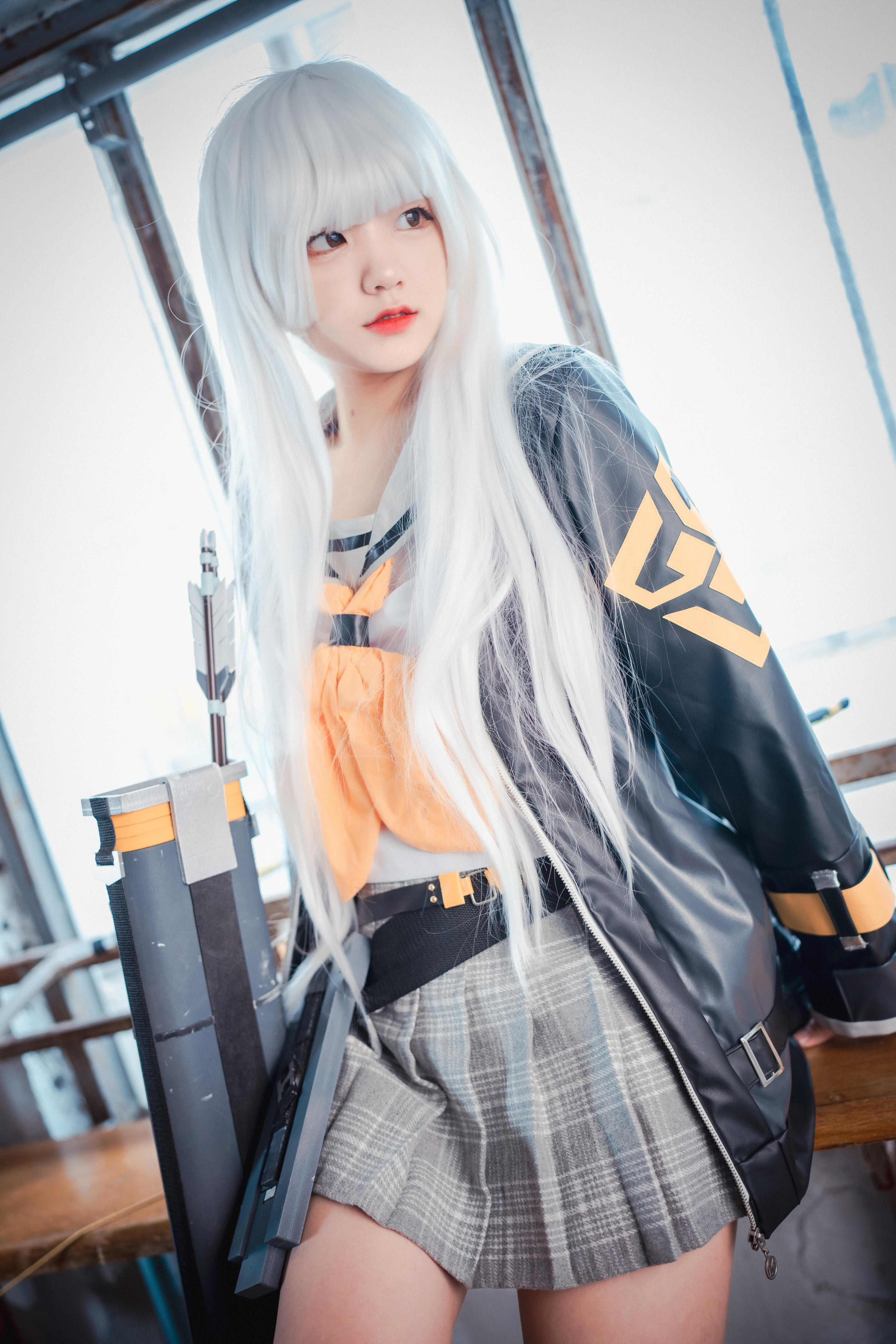 Women Model Asian Cosplay Minami Rio Black Survival Anime Video Games JK Sailor Uniform Jacket Indoo 3333x5000
