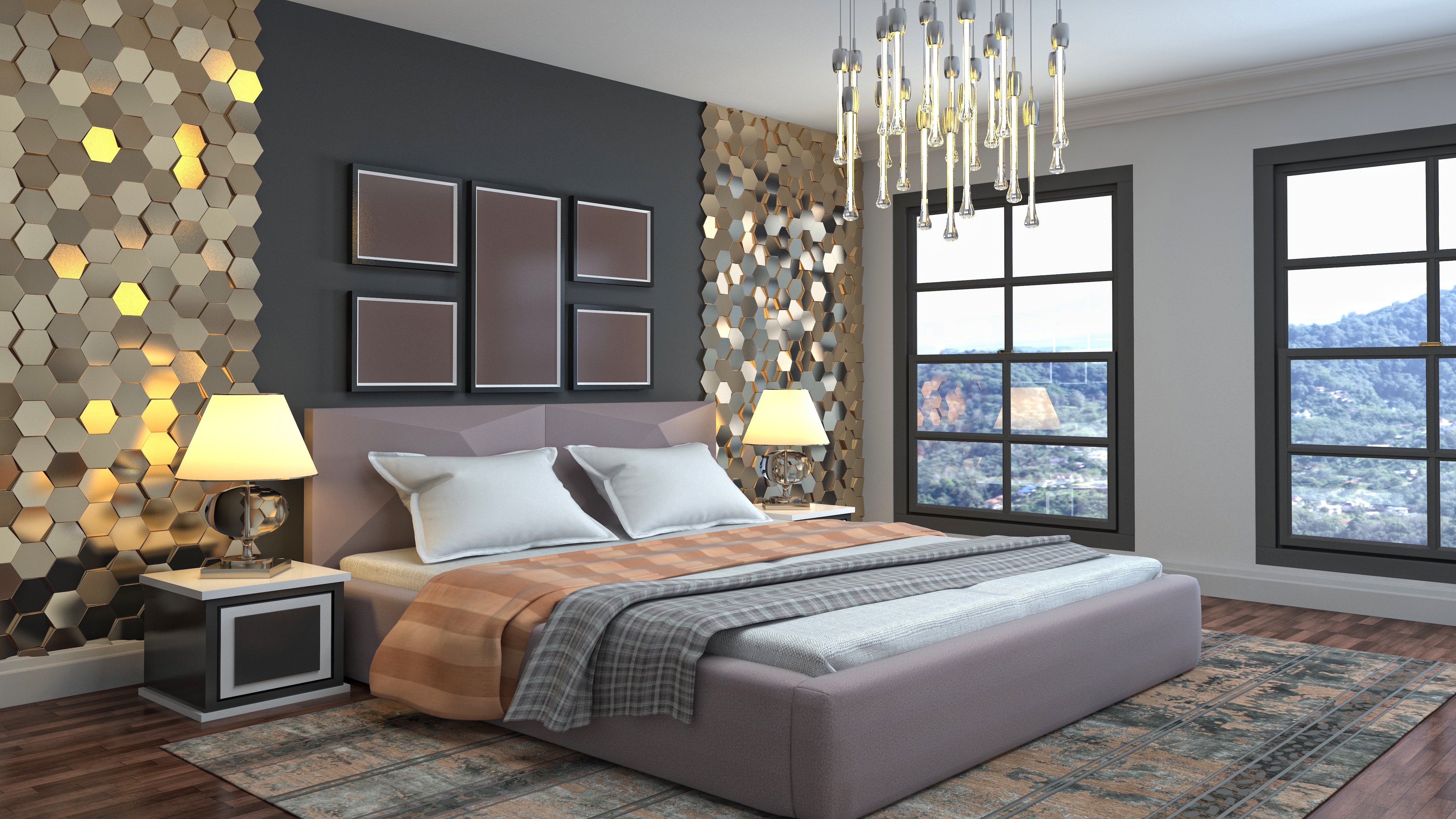 Bed Bedroom Furniture Room 4500x2532