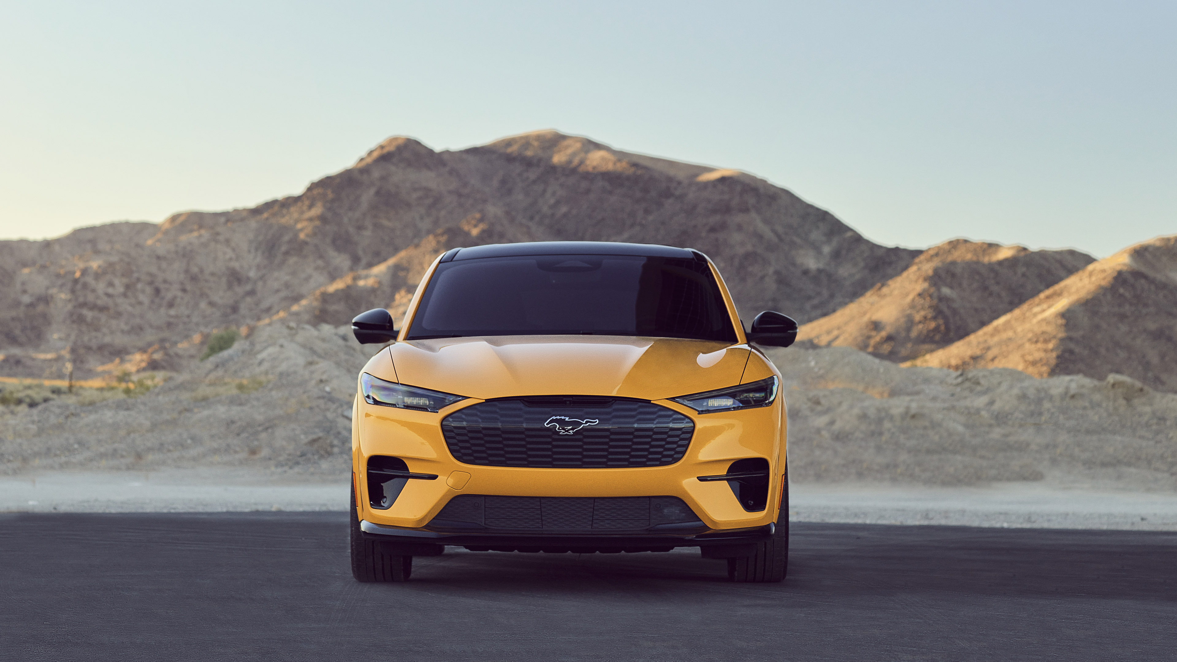 Car Electric Car Ford Ford Mustang Ford Mustang Mach E Suv Yellow Car 3840x2160