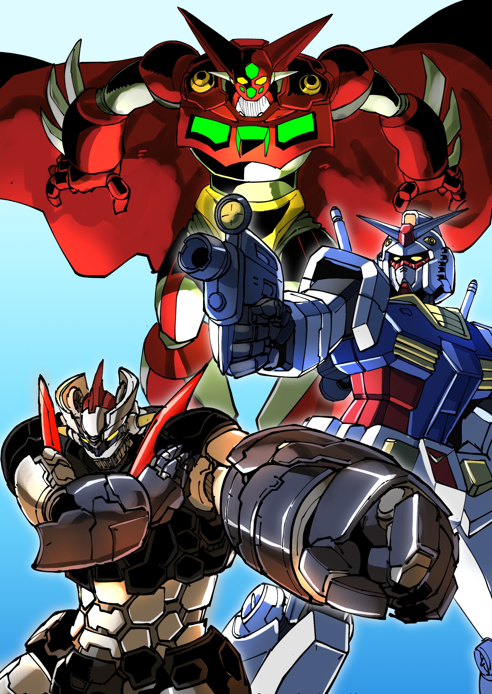 Anime Mech Super Robot Wars Gundam RX 78 Gundam Mobile Suit Gundam Getter Robo Getter 1 Getter Robo  1724x2433