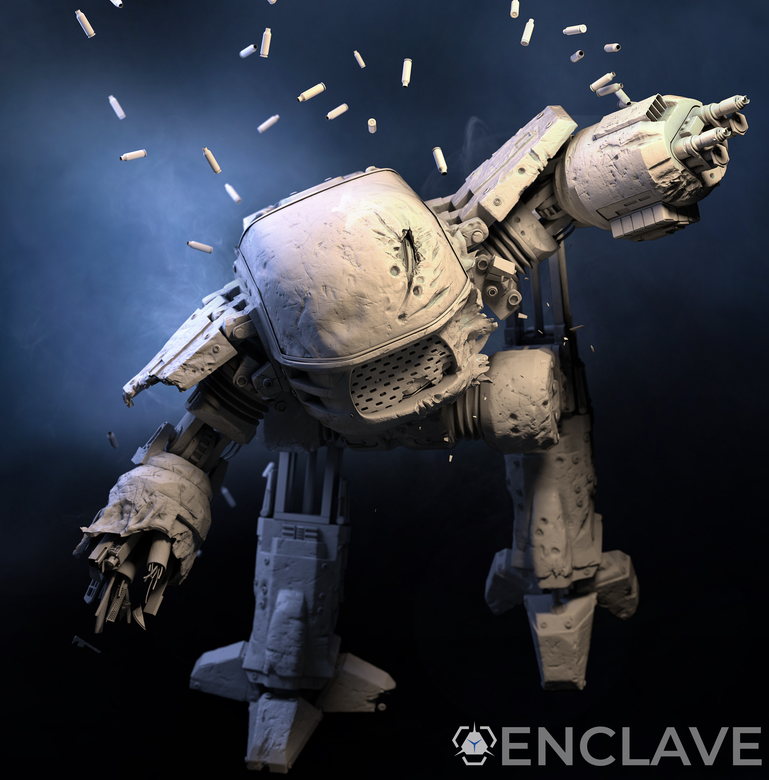 Enclave Interactive RoboCop Ed 209 Digital Art Machine Movies Fan Art 2448x2481