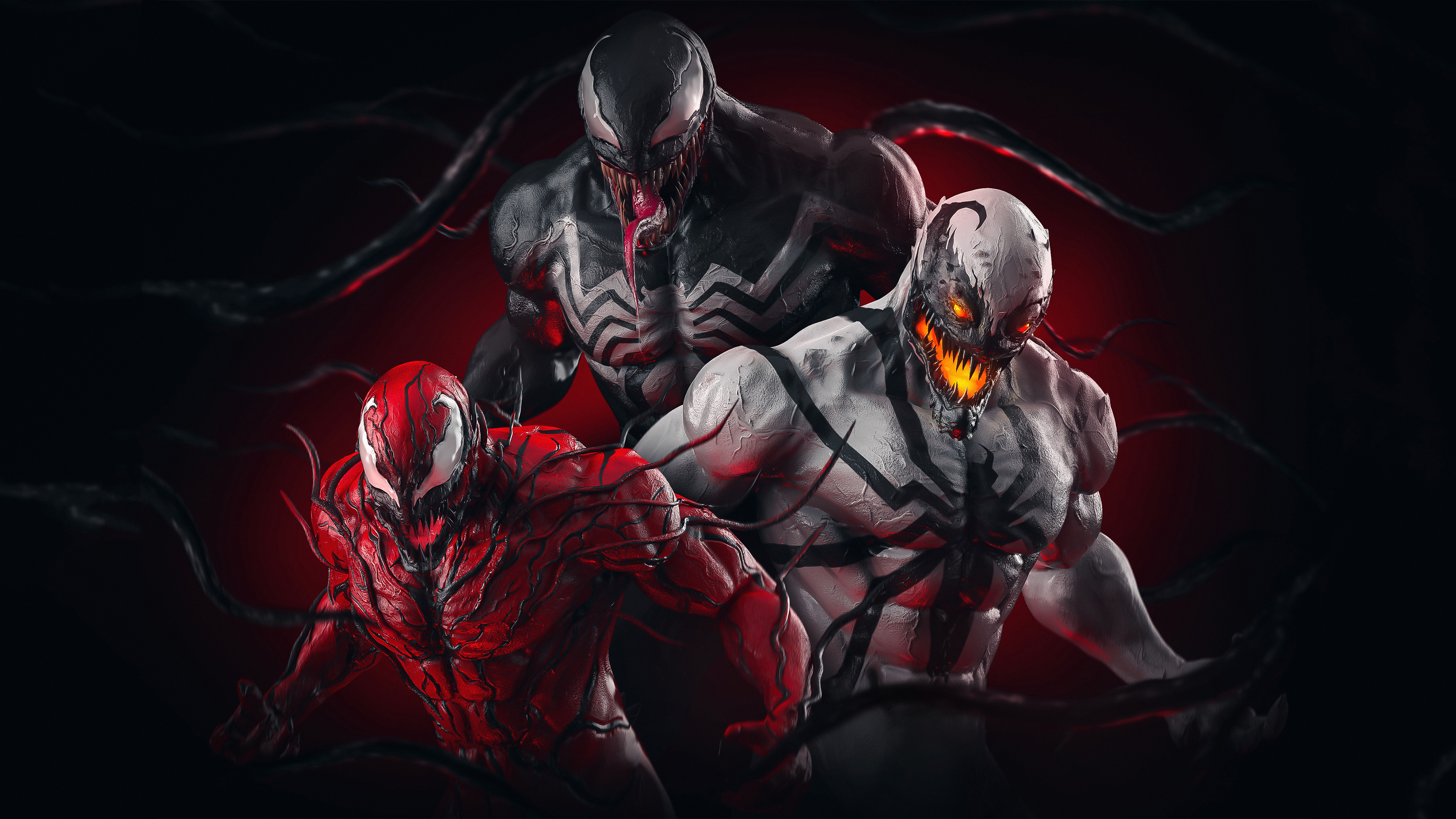 Venom Carnage Anti Venom Symbiote 3840x2160