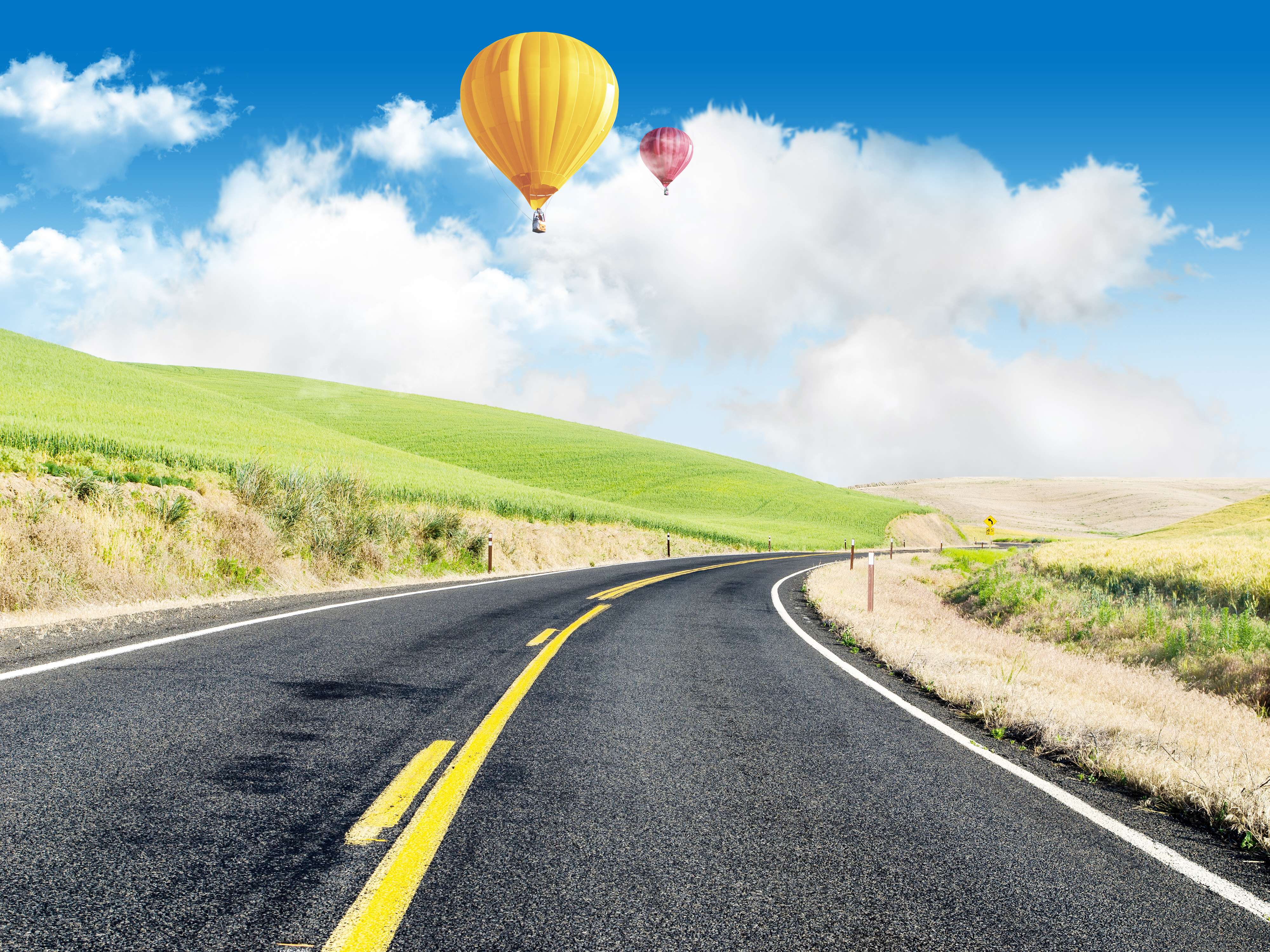 Воздушный шар на дороге. Дорога с воздушным шаром. Воздушная дорога. Картинки на рабочий стол воздушные шары. Пейзаж с воздушными шарами.