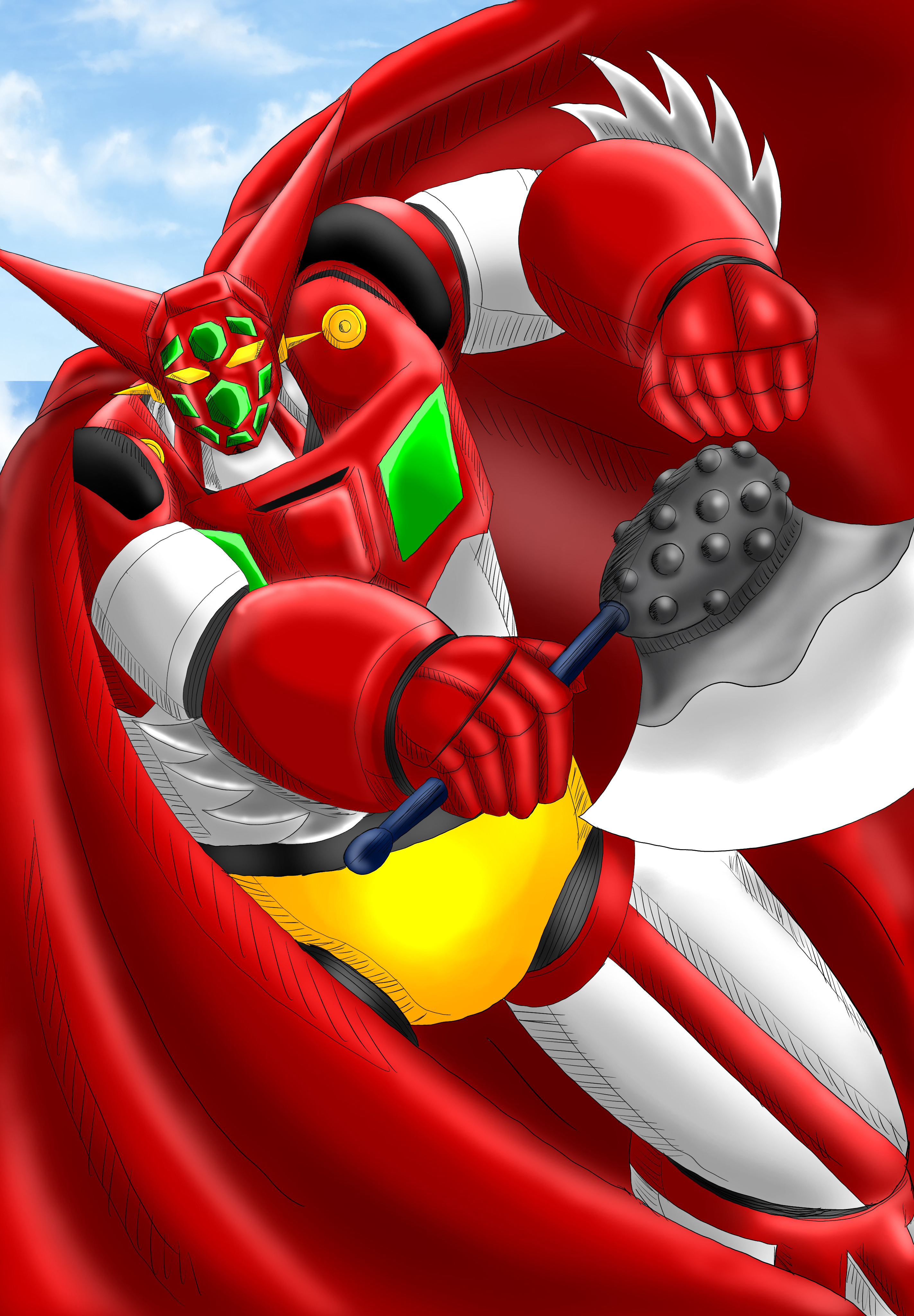 Anime Robot Super Robot Wars Getter 1 Getter Robo Artwork Fan Art Digital Art 2845x4096