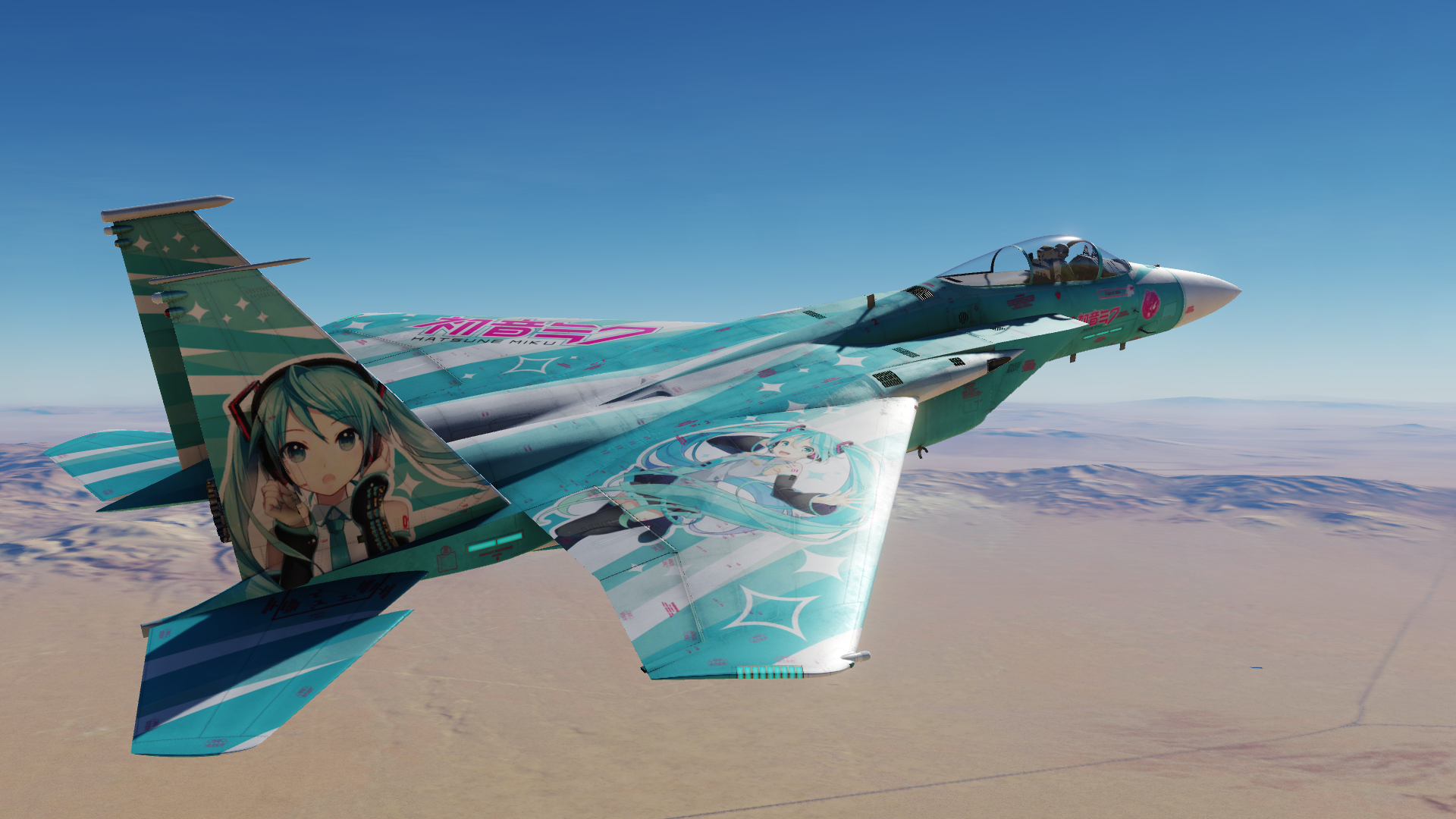 Digital Combat Simulator Dcs World F 15C Eagle Boeing Video Games Aircraft Airplane Hatsune Miku 1920x1080