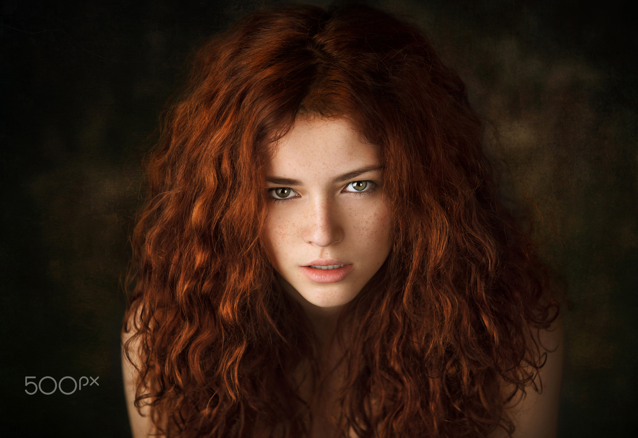 Ivan Ustinov Women Redhead Long Hair Freckles Portrait Simple Background Looking At Viewer Anna Zabo 2048x1405