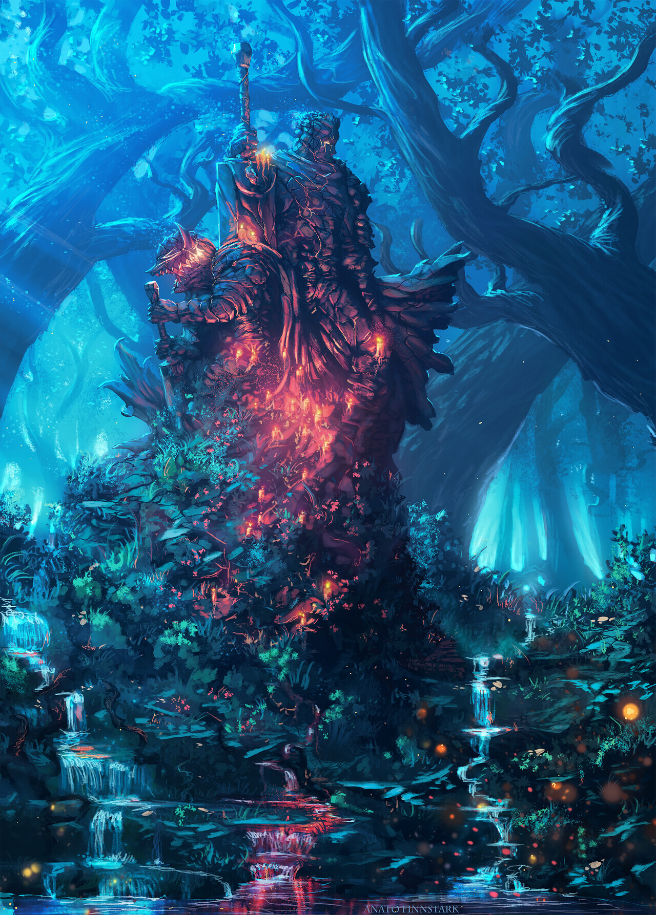 Artwork Digital Art Nature Trees Fantasy Art Anato Finnstark Berserk Guts 1280x1787