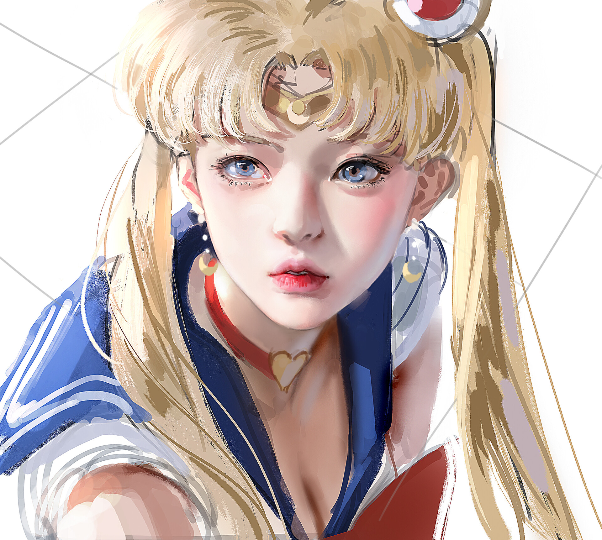 Sailor Moon Anime Girls Blonde Anime Girl With Wings Art Gallery J Won Han Digital Art Drawing 1920x1723