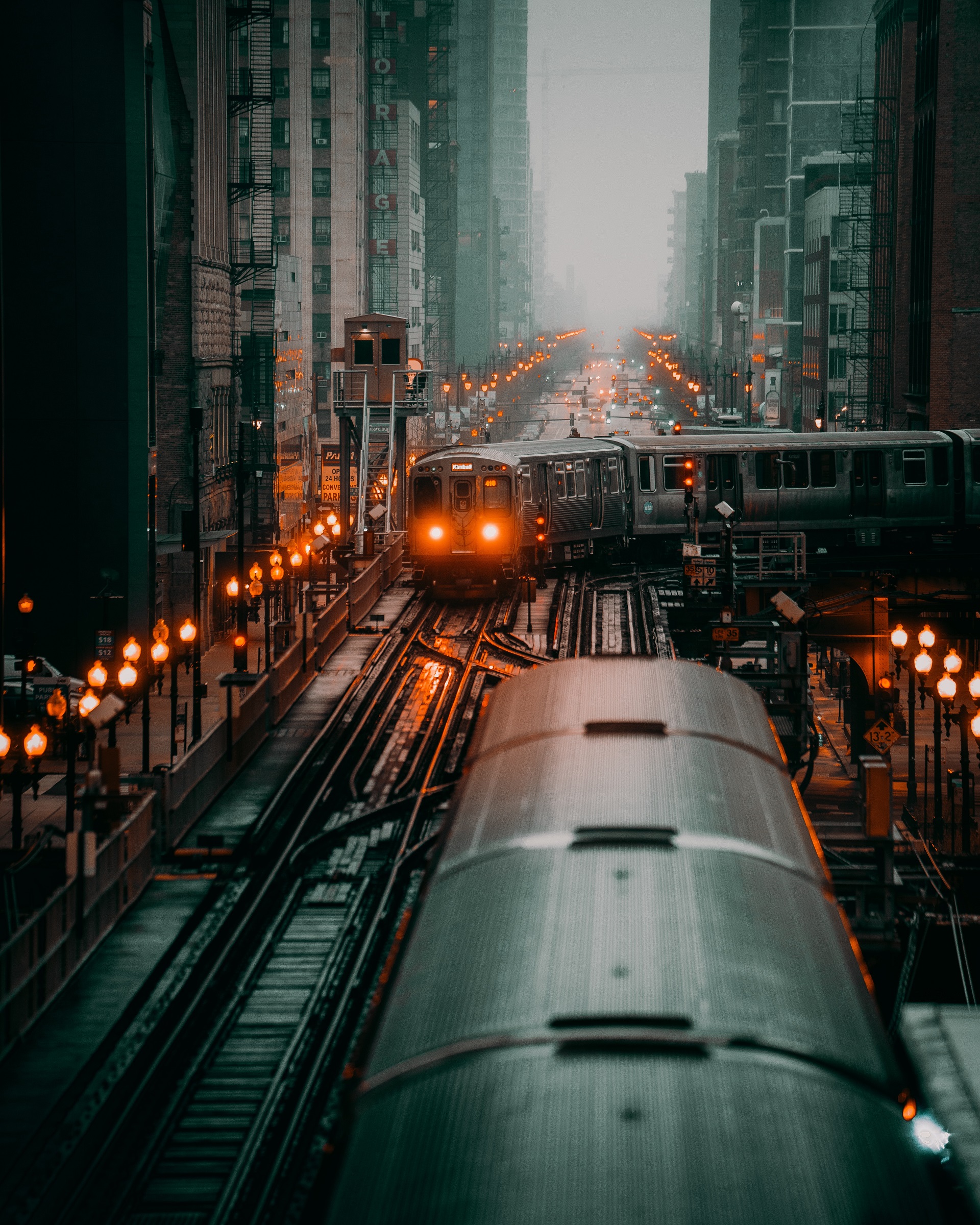 Chicago Train City Railway Portrait 1920x2400