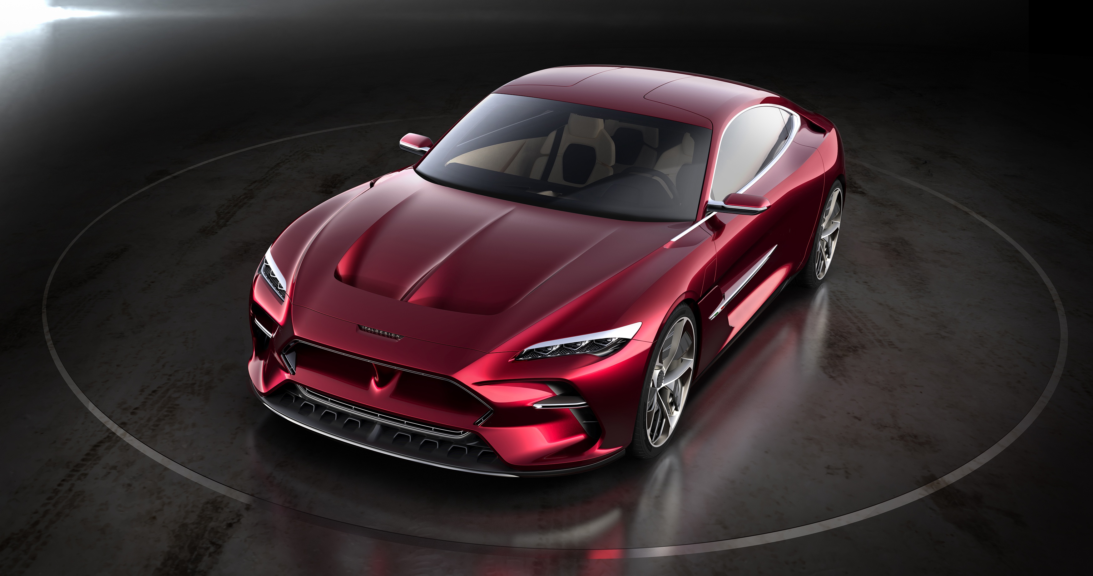 Car Vehicle Italdesign Red Cars Concept Cars 3500x1846