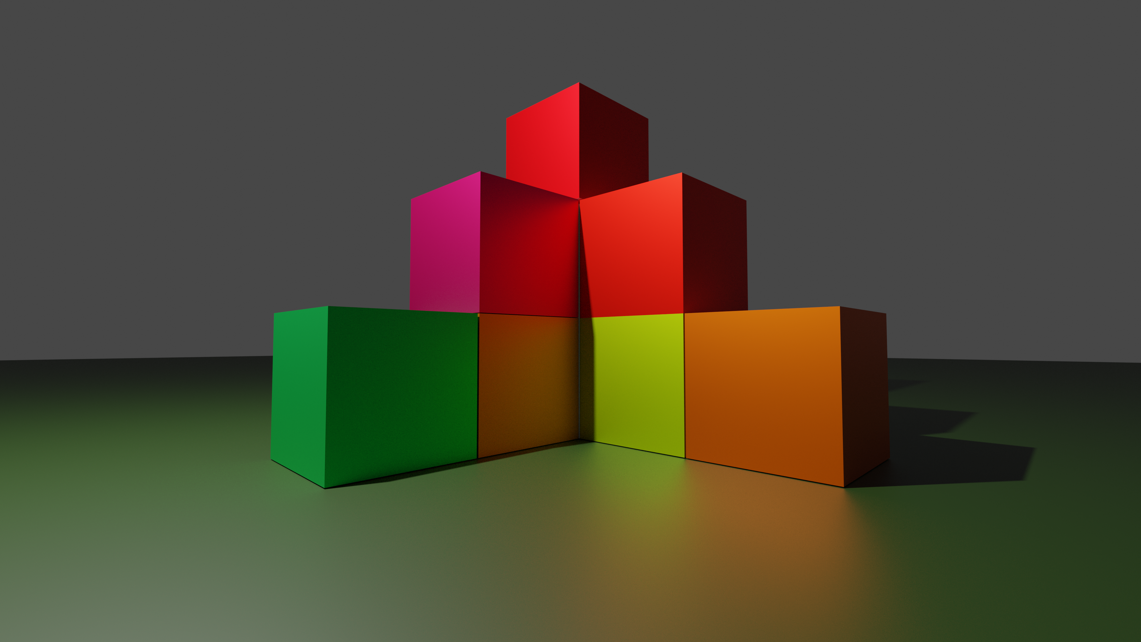 Cube 3d Design Colorful 3840x2160