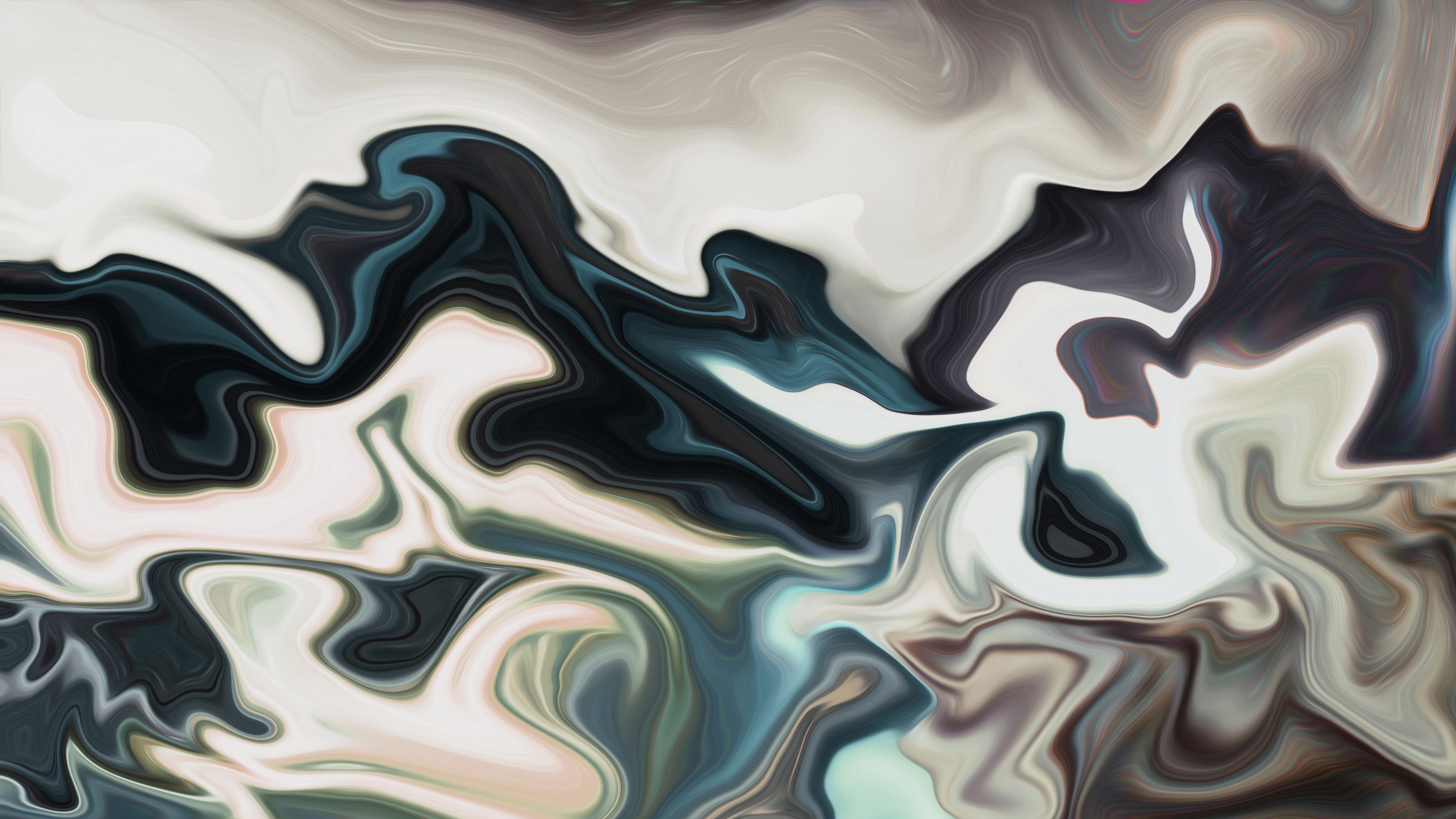 Abstract Fluid Liquid Illustration Graphic Design Artwork Digital Art Shapes Colorful Surreal XEBELi 3840x2160