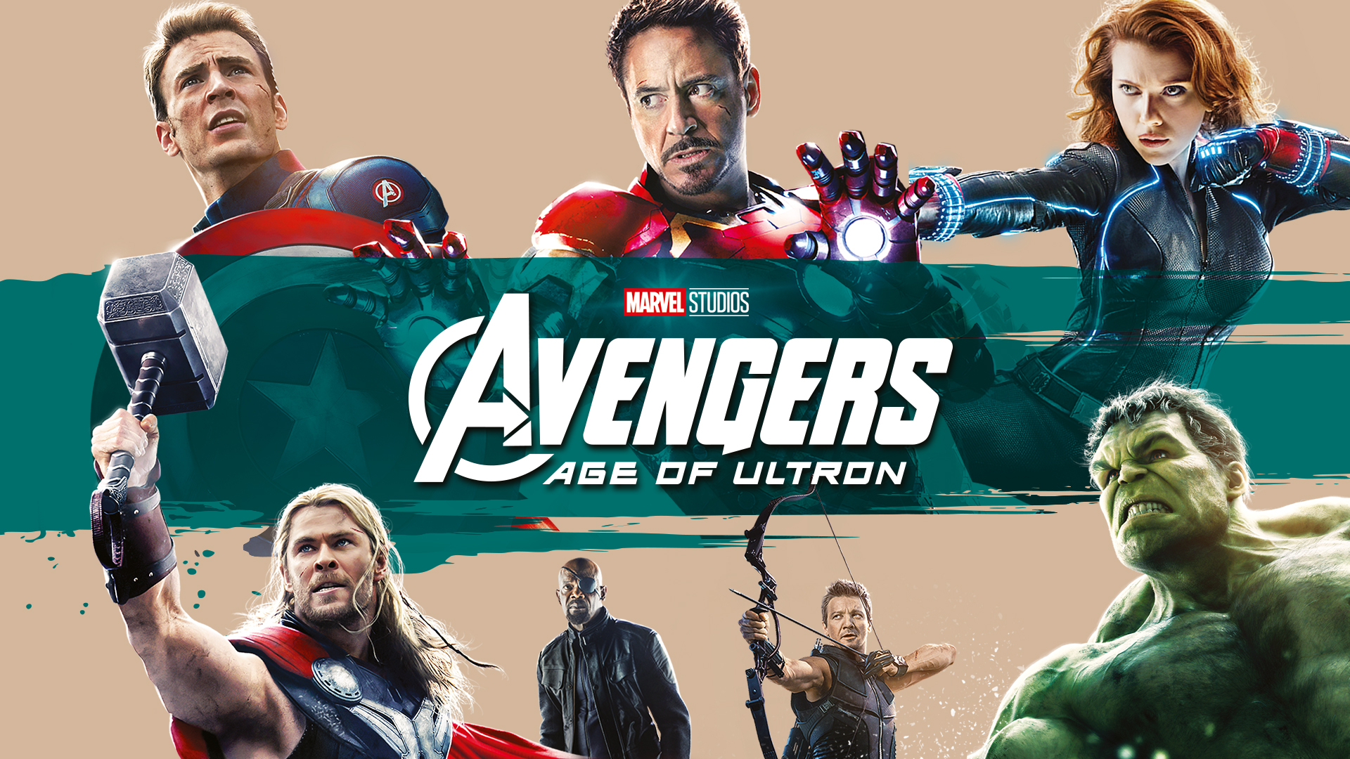 Avengers Iron Man Black Widow Captain America Hulk Thor Hawkeye Nick Fury 1920x1080