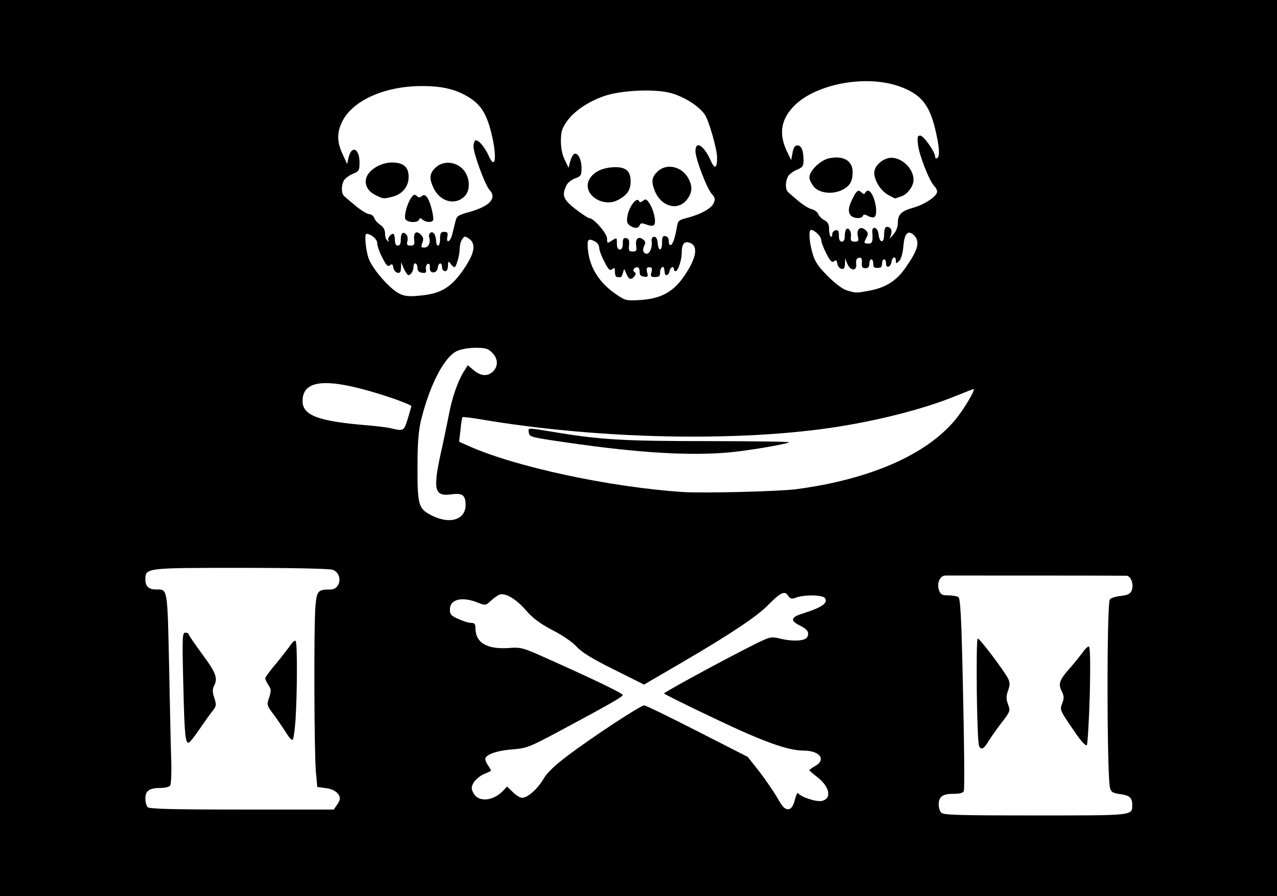 Pirates Flag Skull 2560x1796
