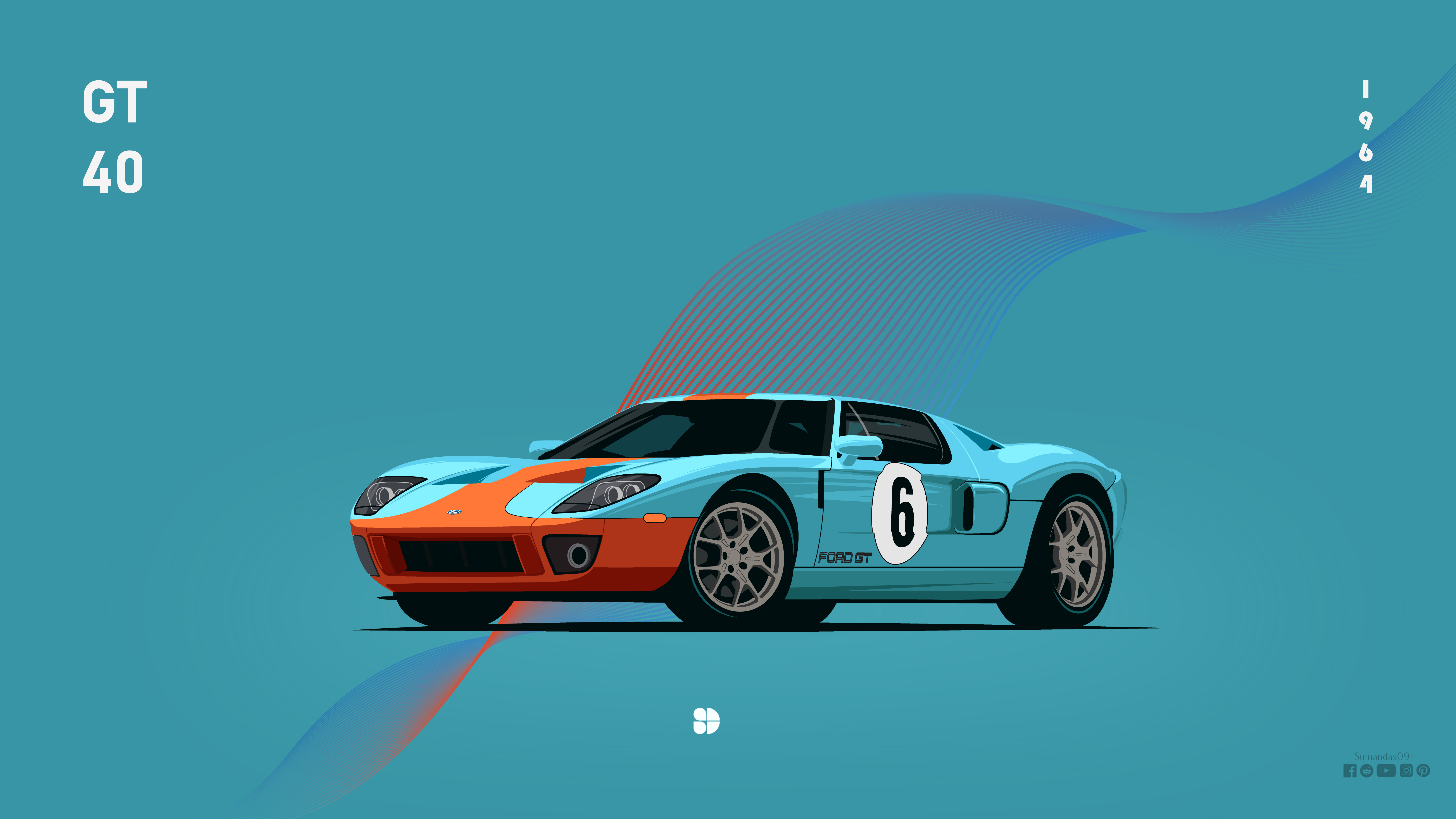 Vehicles Ford GT40 6668x3750