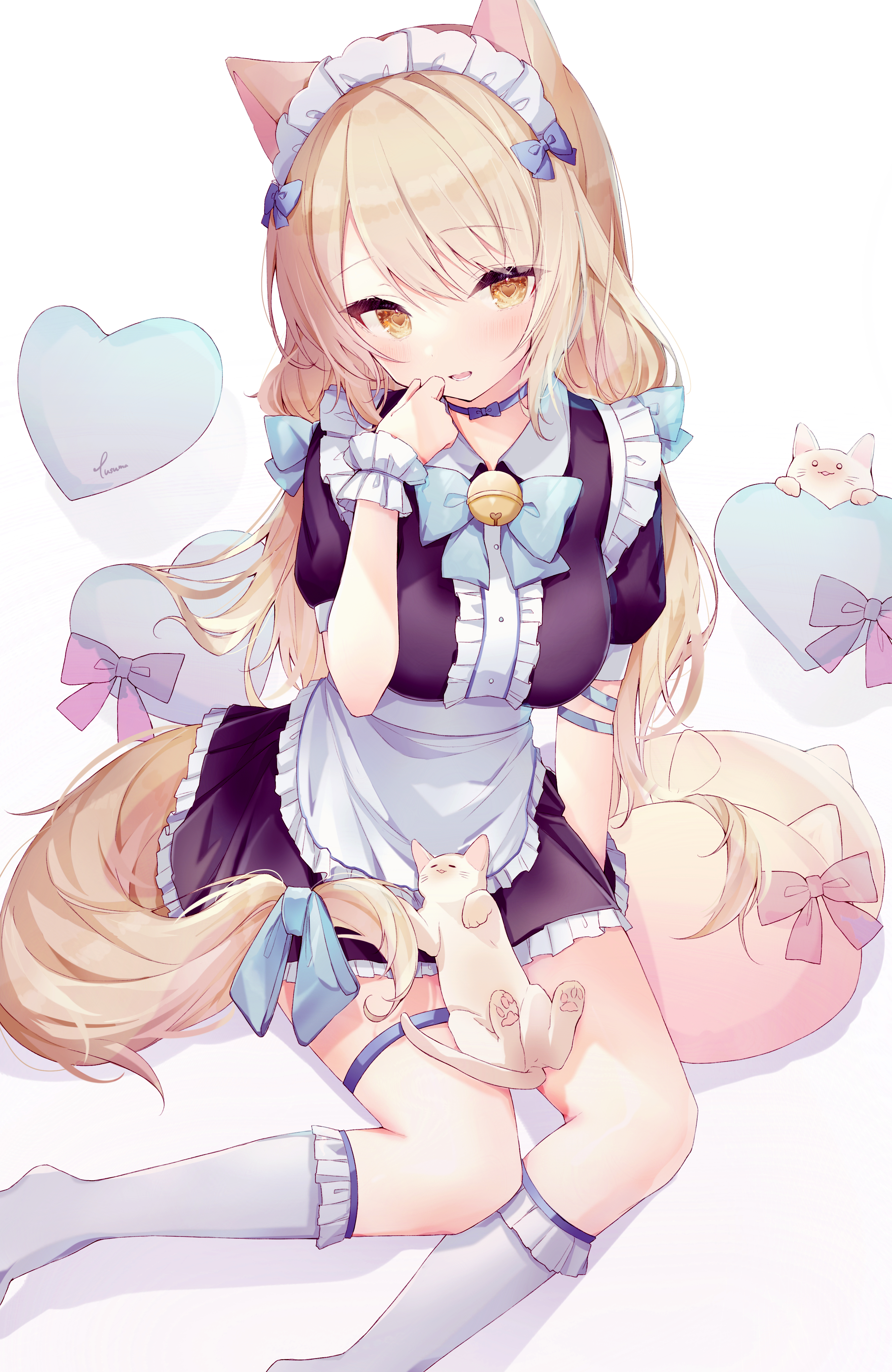 Anime Anime Girls Fusuma Cats Maid Maid Outfit Animal Ears 3018x4643