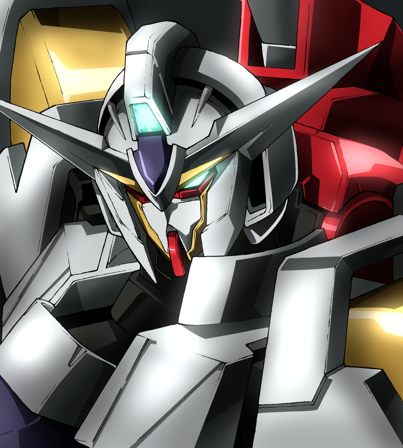 Anime Mechs Super Robot Wars Gundam Mobile Suit Gundam 00 Reborns Gundam Artwork Digital Art Fan Art 1707x1896