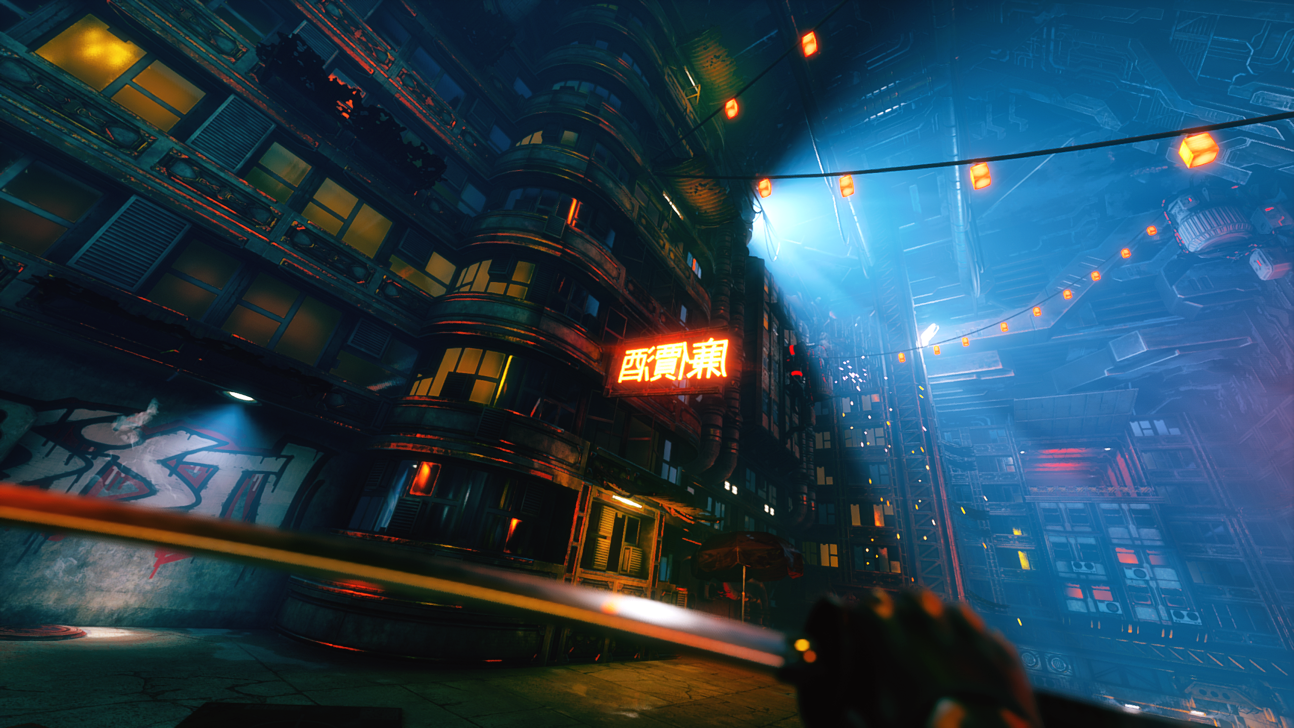 Ghostrunner Screen Shot Cyberpunk 2560x1440