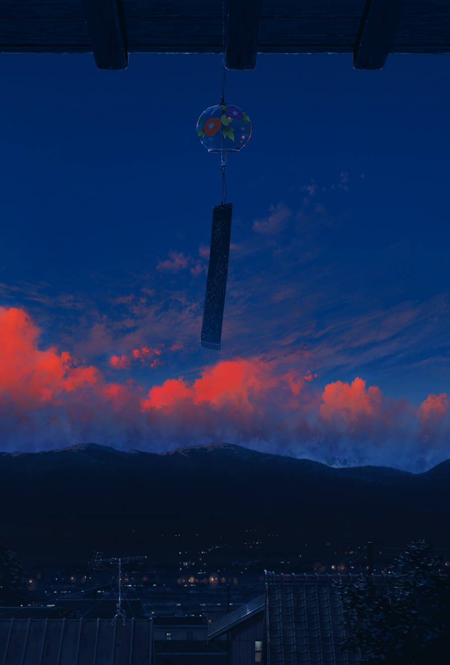 Anime Clouds Sky Landscape City Lights C O L A Artwork 894x1322