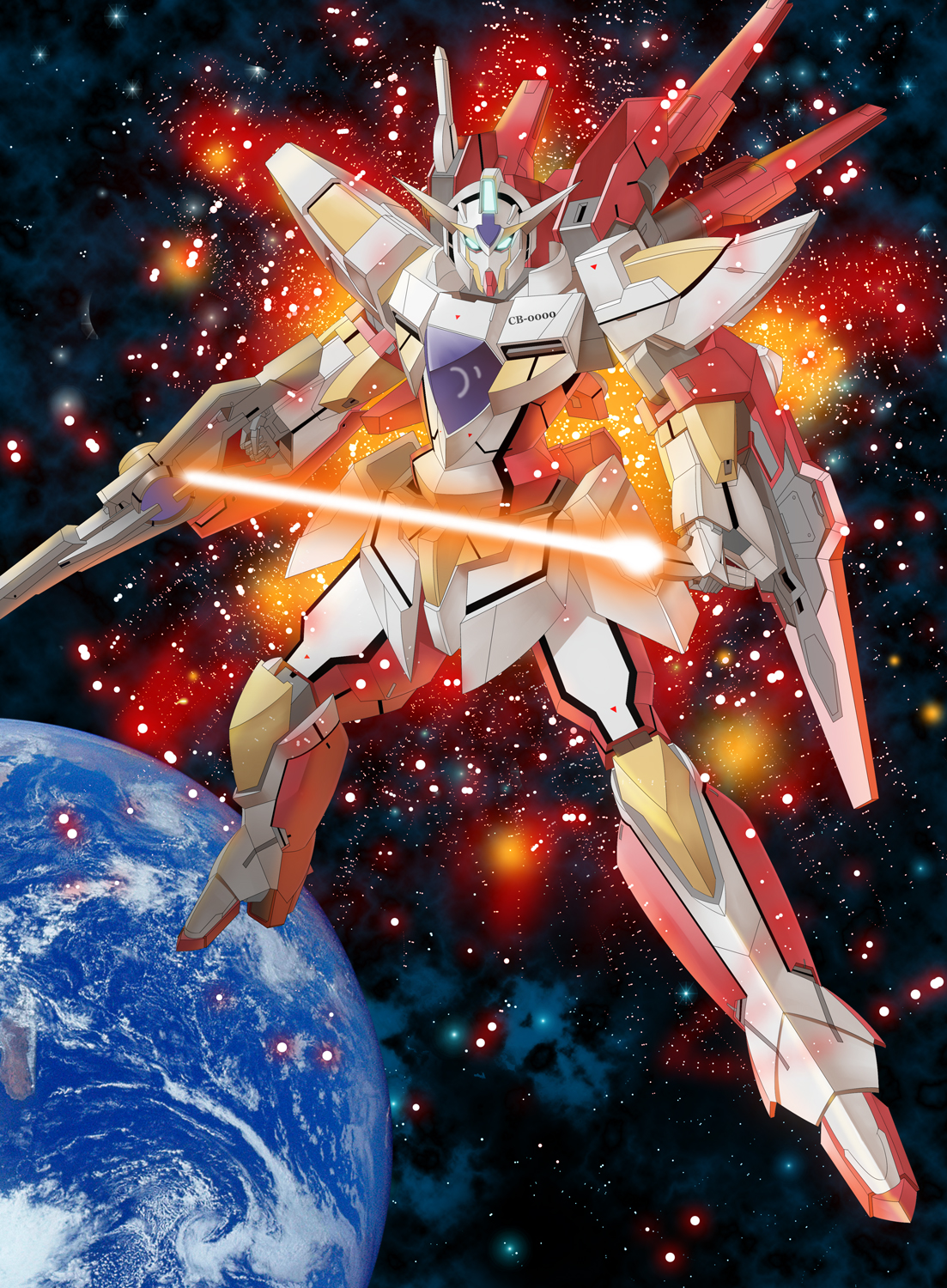 Anime Mechs Gundam Super Robot Wars Reborns Gundam Mobile Suit Gundam 00 Artwork Digital Art Fan Art 1103x1500