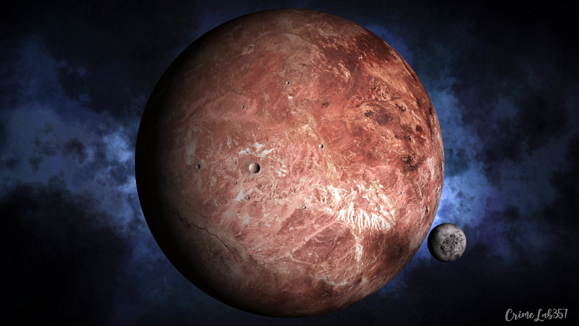 Planet Watermarked 3D Graphics Space 1920x1080