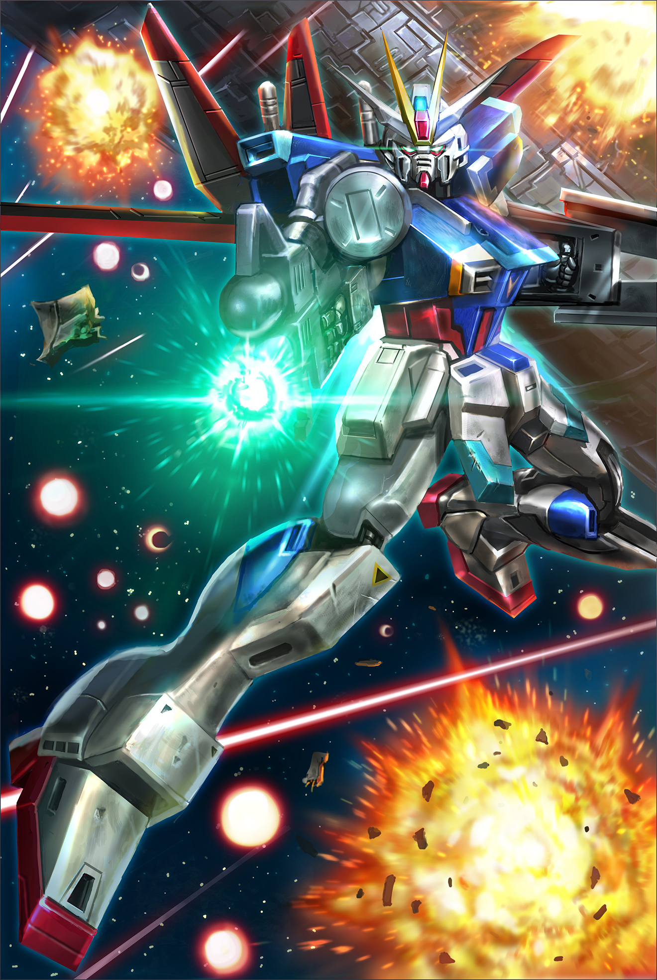 Anime Mech Gundam Super Robot Wars Mobile Suit Gundam SEED Destiny Force Impulse Gundam Artwork Digi 1320x1969