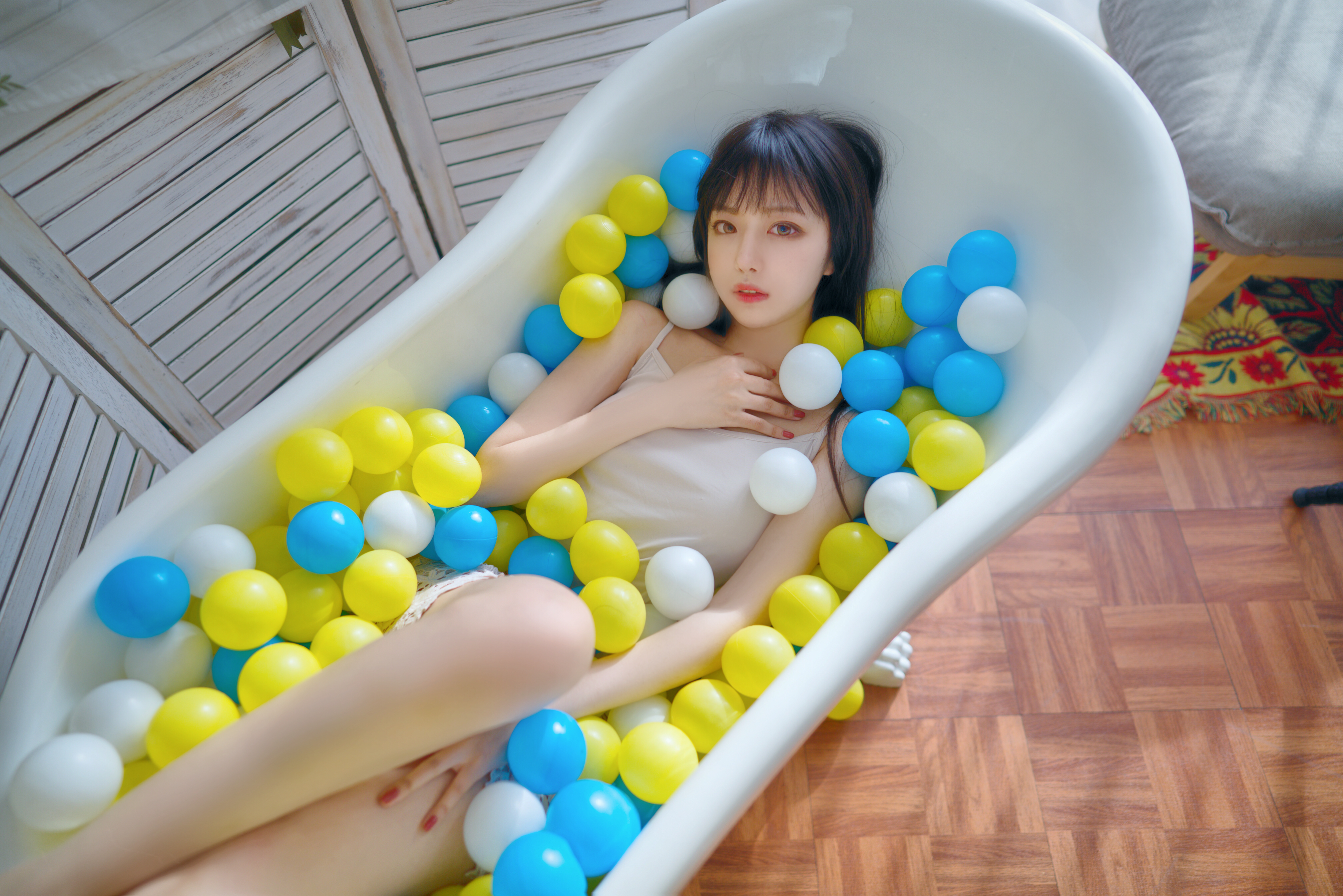 Asian In Bathtub Ball Pit Xiaolulu 4032x2690