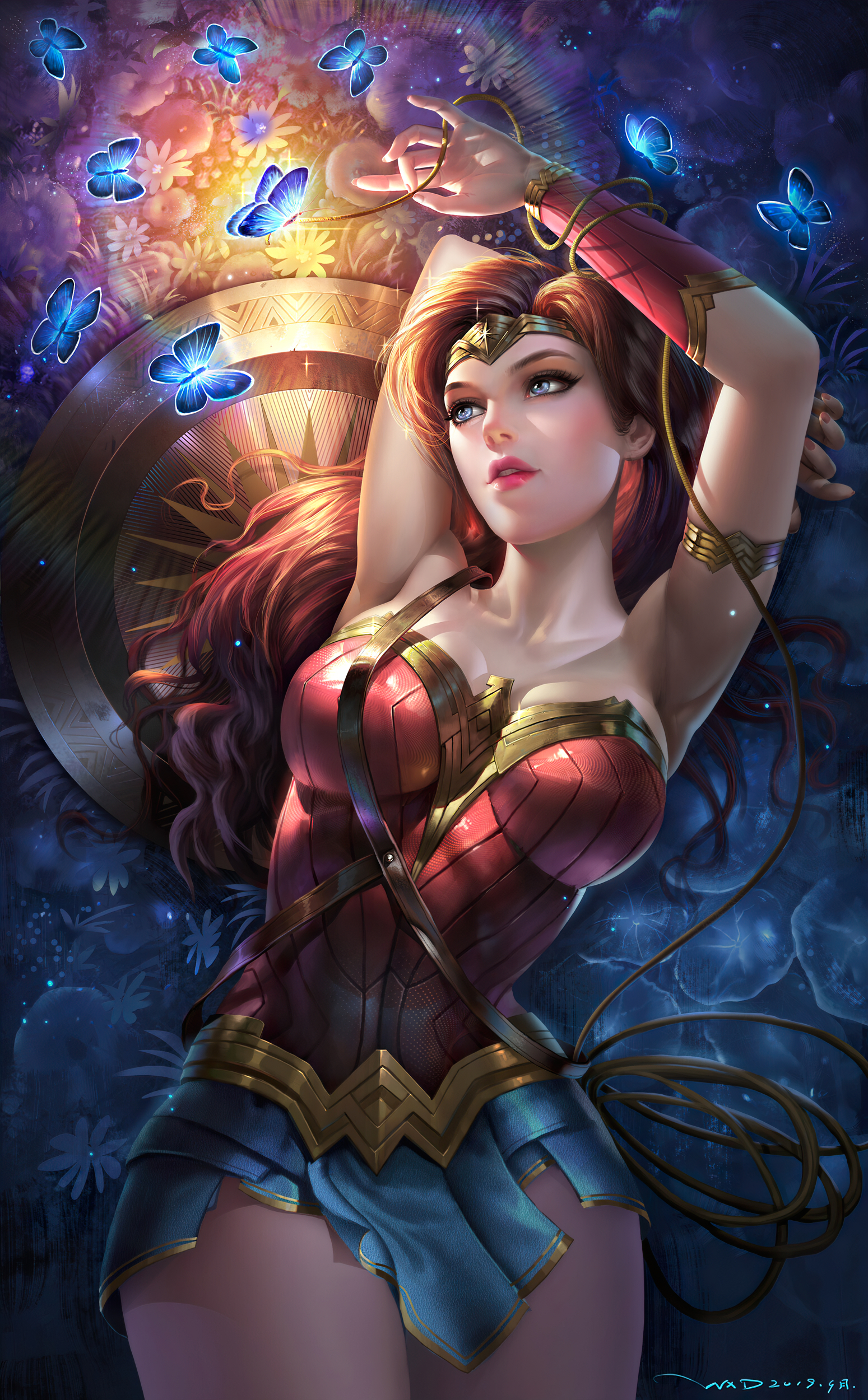Wonder Woman Justice League DC Comics Women Movies Vertical Superhero Diana Wonder Woman Drawing Fan 1549x2500