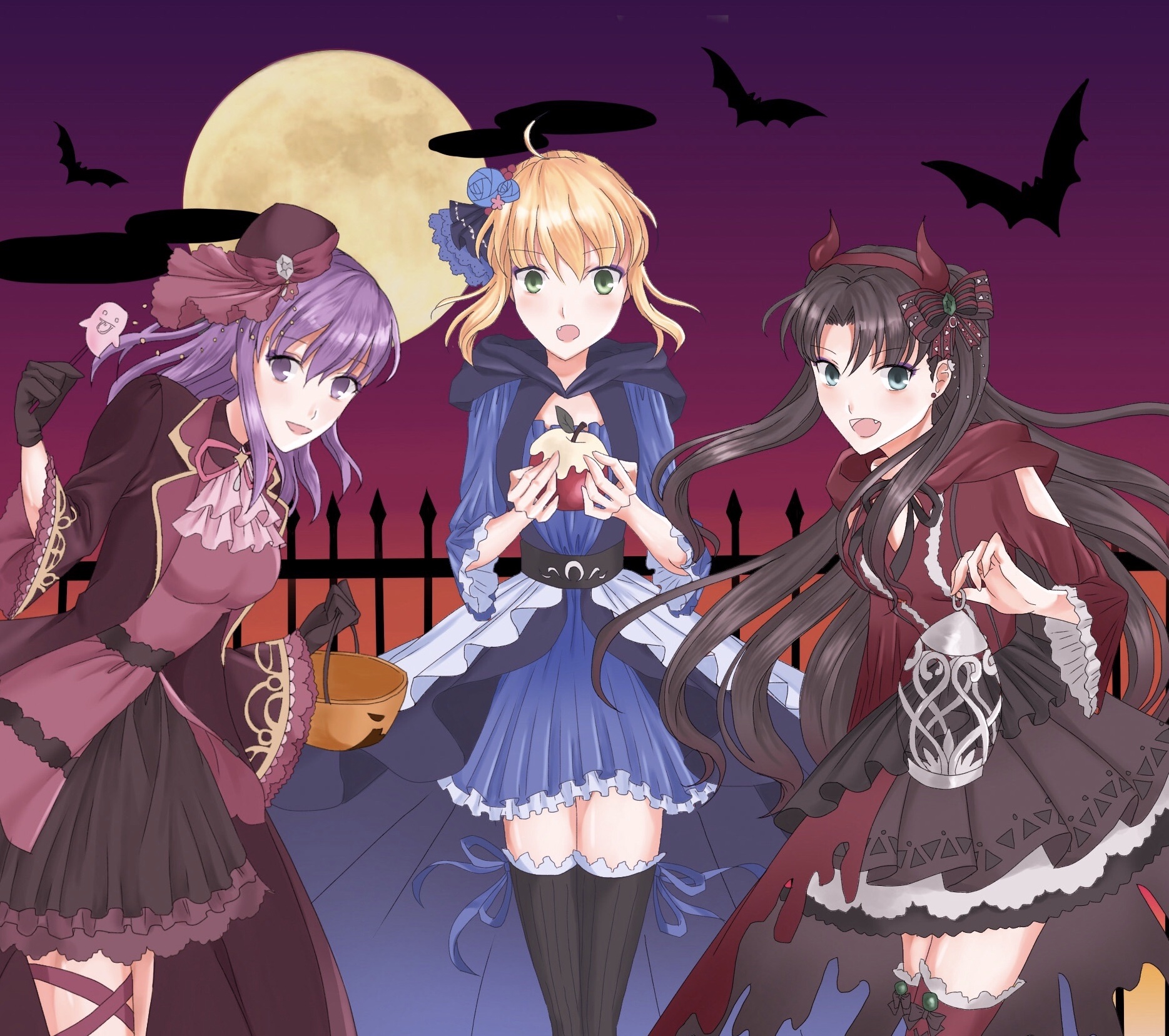 Anime Anime Girls Halloween Halloween Dress Fate Series Fate Stay Night Fate Stay Night Unlimited Bl 1869x1656