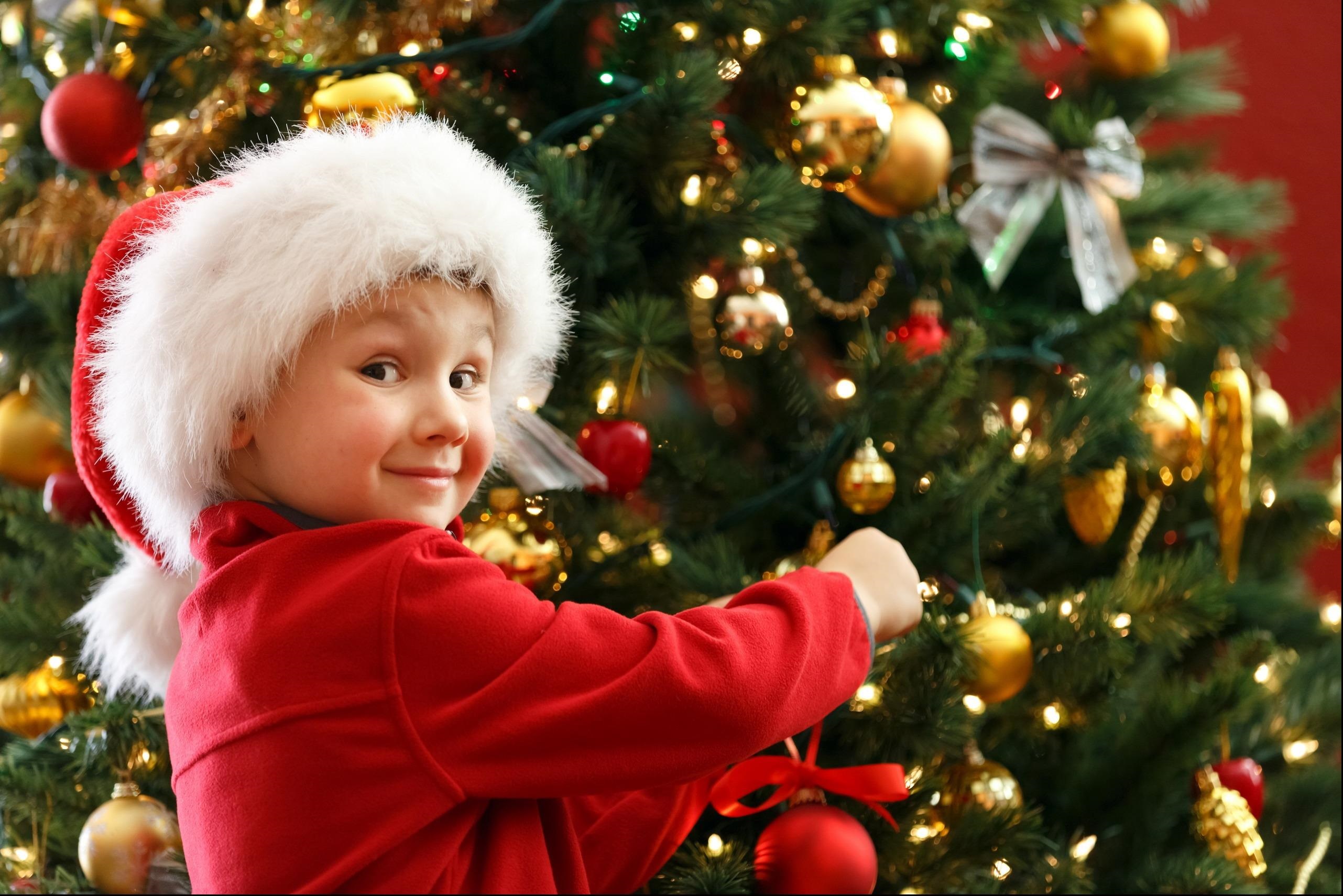 Little Boy Santa Hat Christmas Ornaments 2563x1710