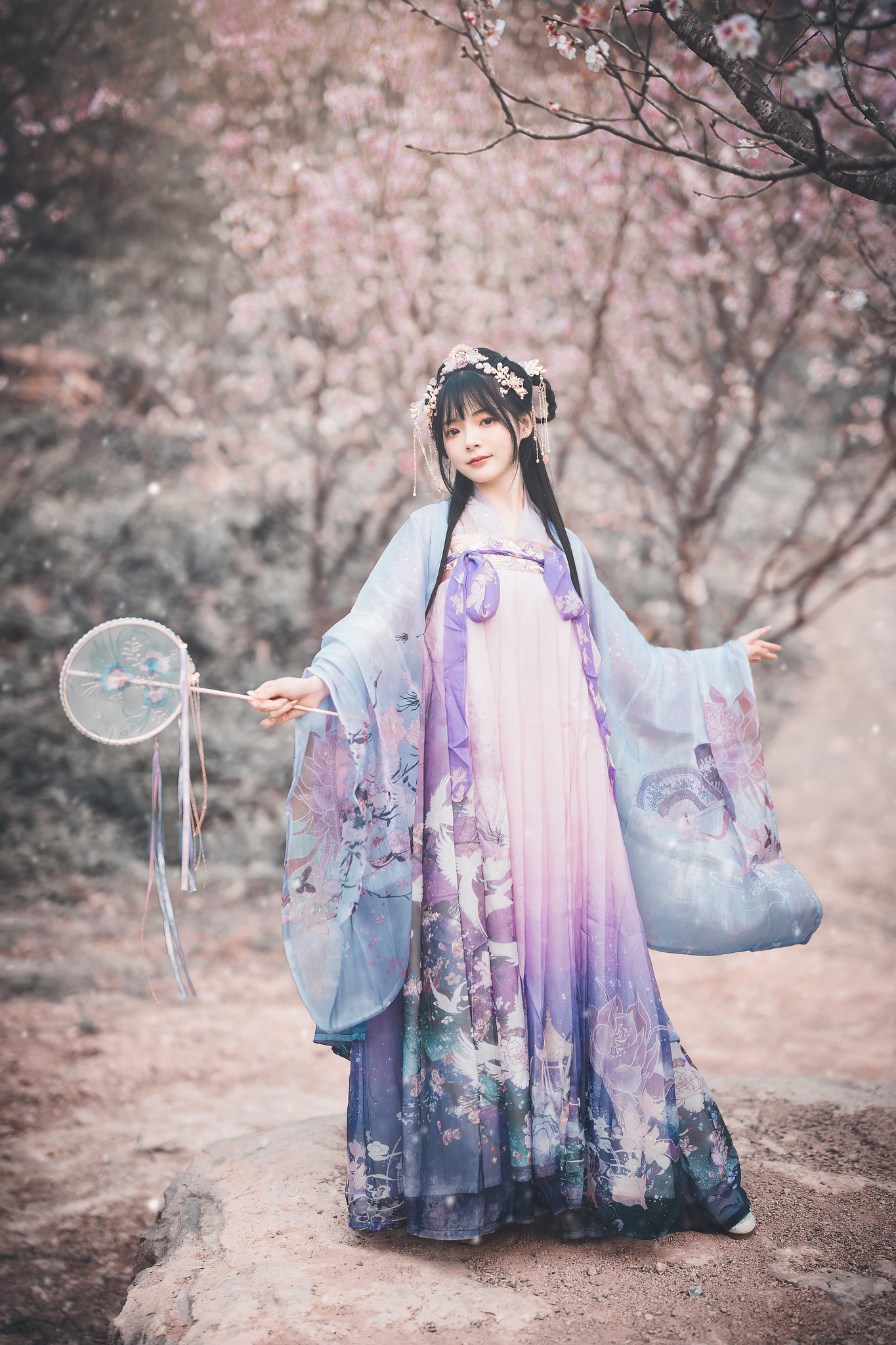 Asian Women Model Women Outdoors Standing Dress Fantasy Girl Looking At Viewer Long Hair 1365x2048