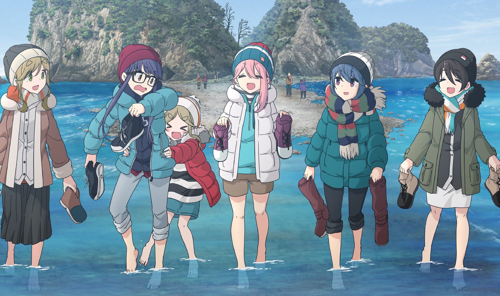 Yuru Camp Rin Shima Inuyama Akari Inuyama Aoi Oogaki Chiaki Saitou Ena Nadeshiko Kagamihara Anime Gi 1920x1136