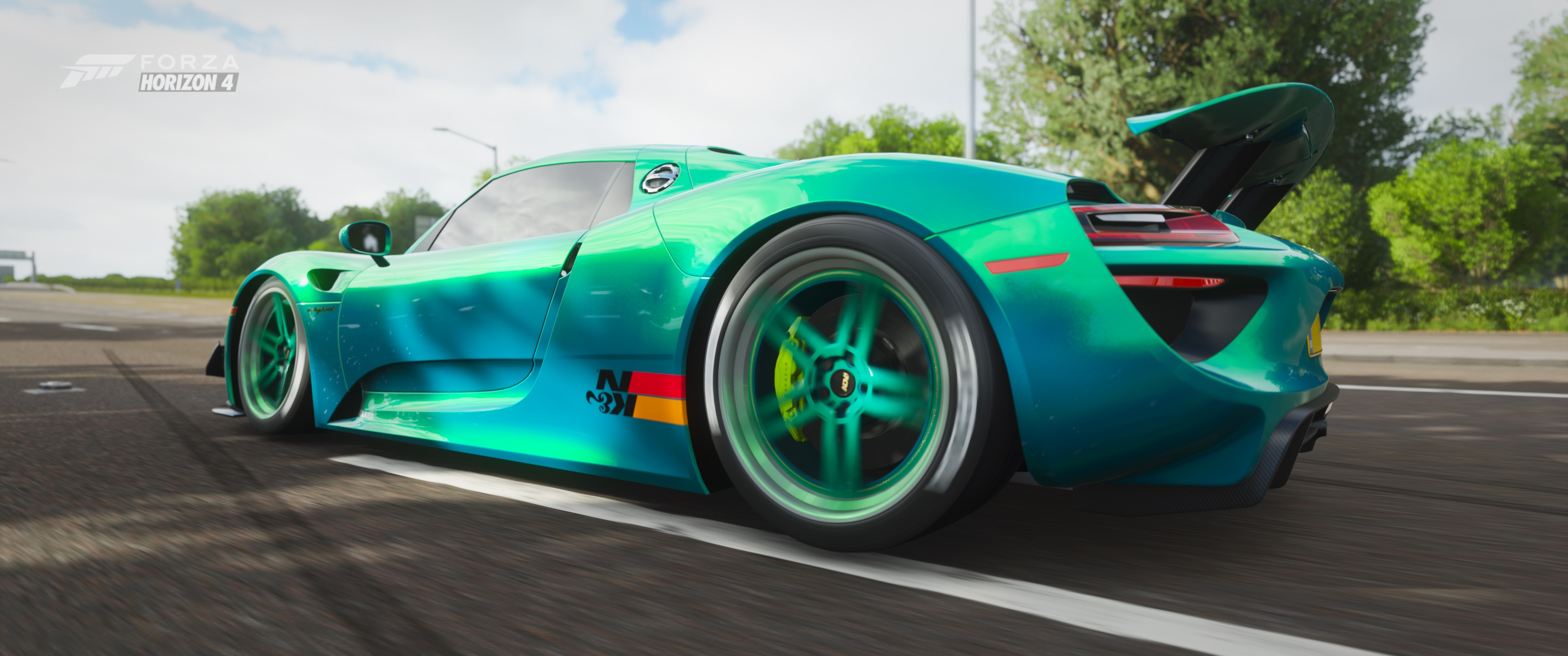 Porsche 918 Spyder Forza Forza Horizon 4 Racing Video Games Ultrawide Gaming Ultrawide Car 3440x1440