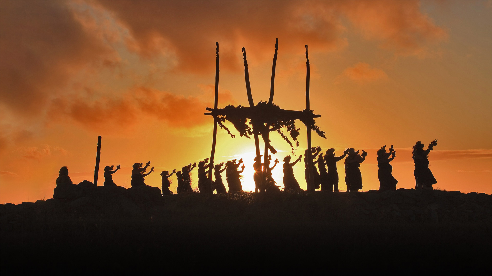 Bing Lei Day Silhouette Sunset People Ceremony 1920x1080