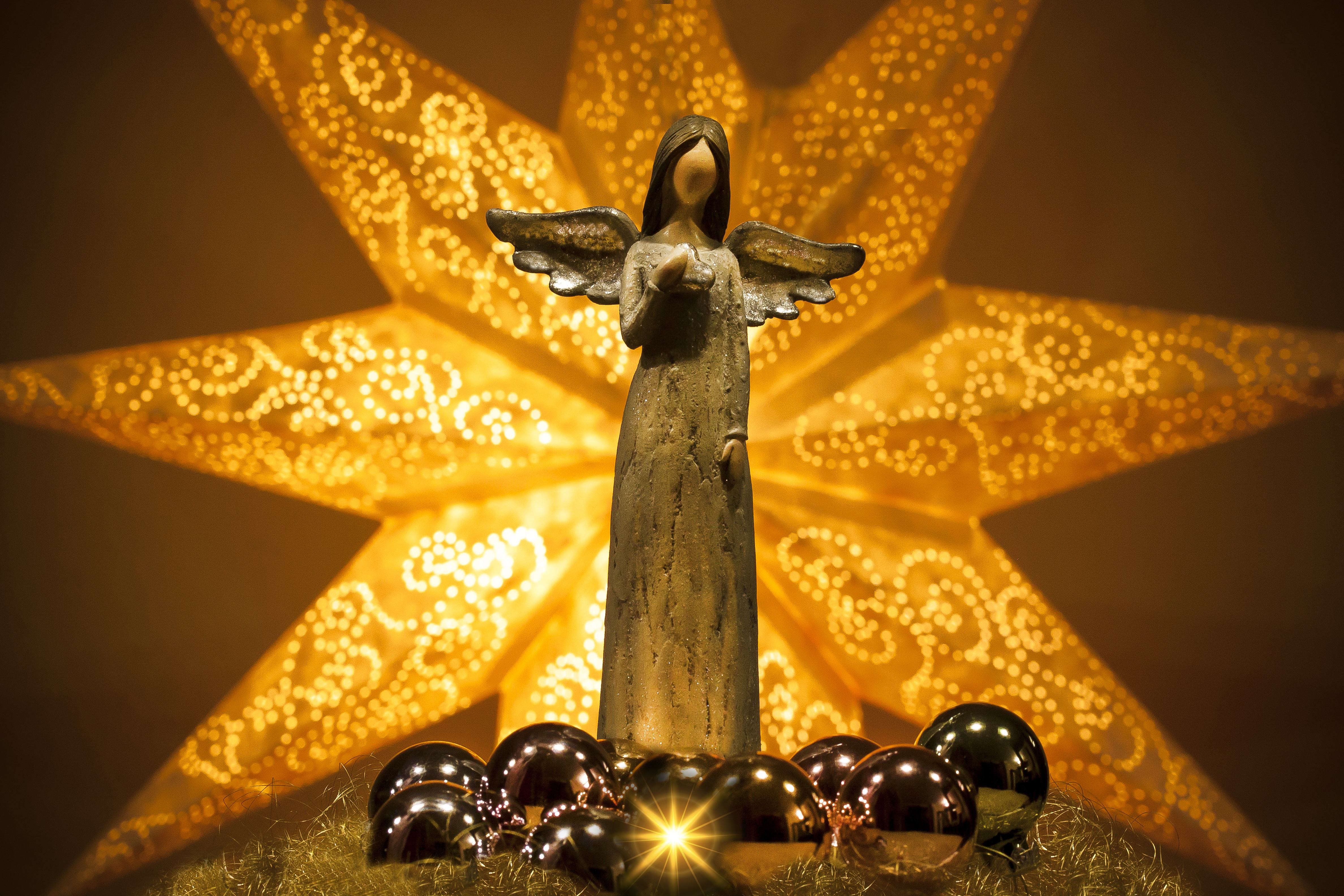 Angel Bauble Christmas Christmas Ornaments Figurine Star 4752x3168