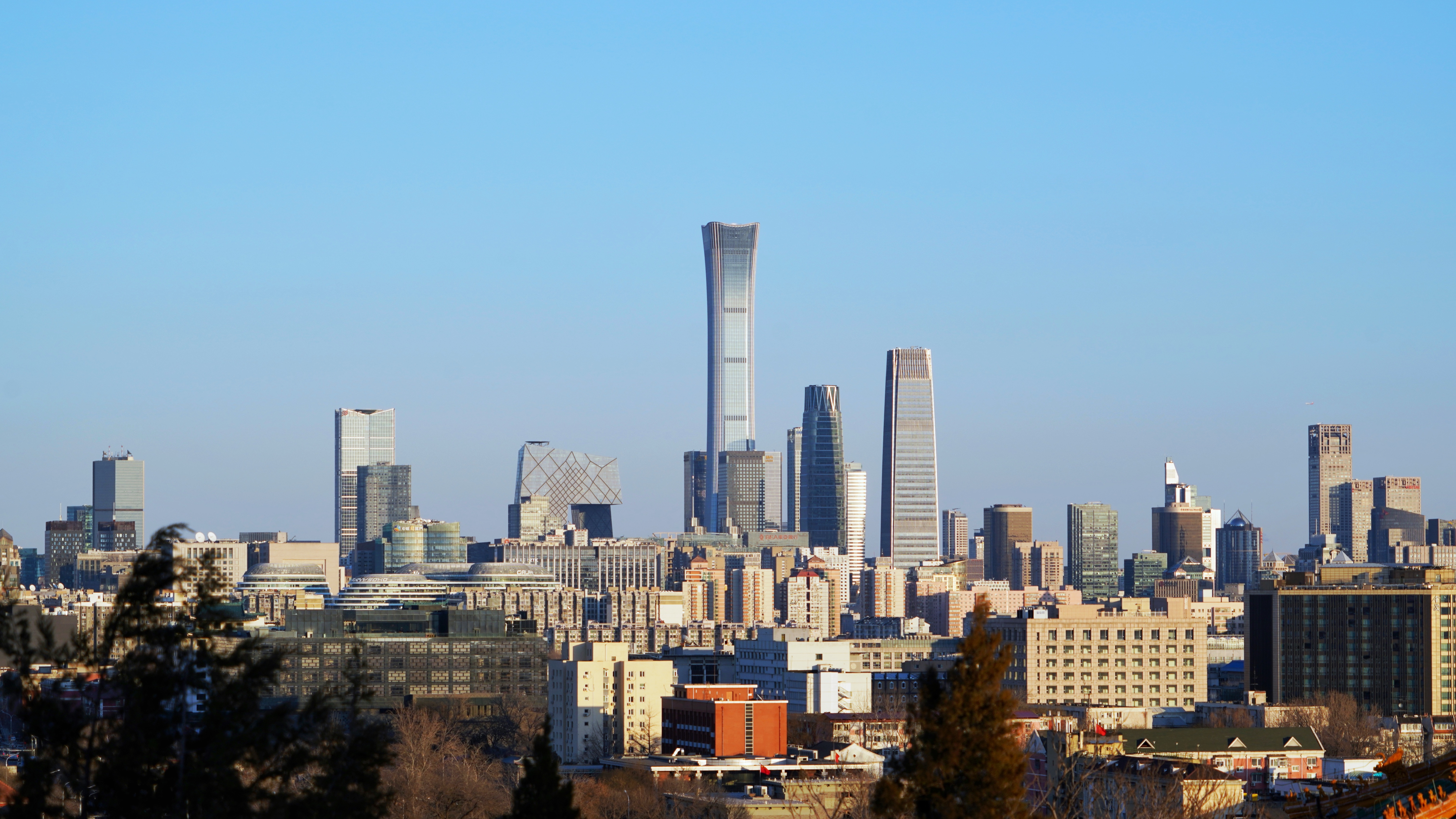 Beijing China Building Tower Sunset City 6049x3403