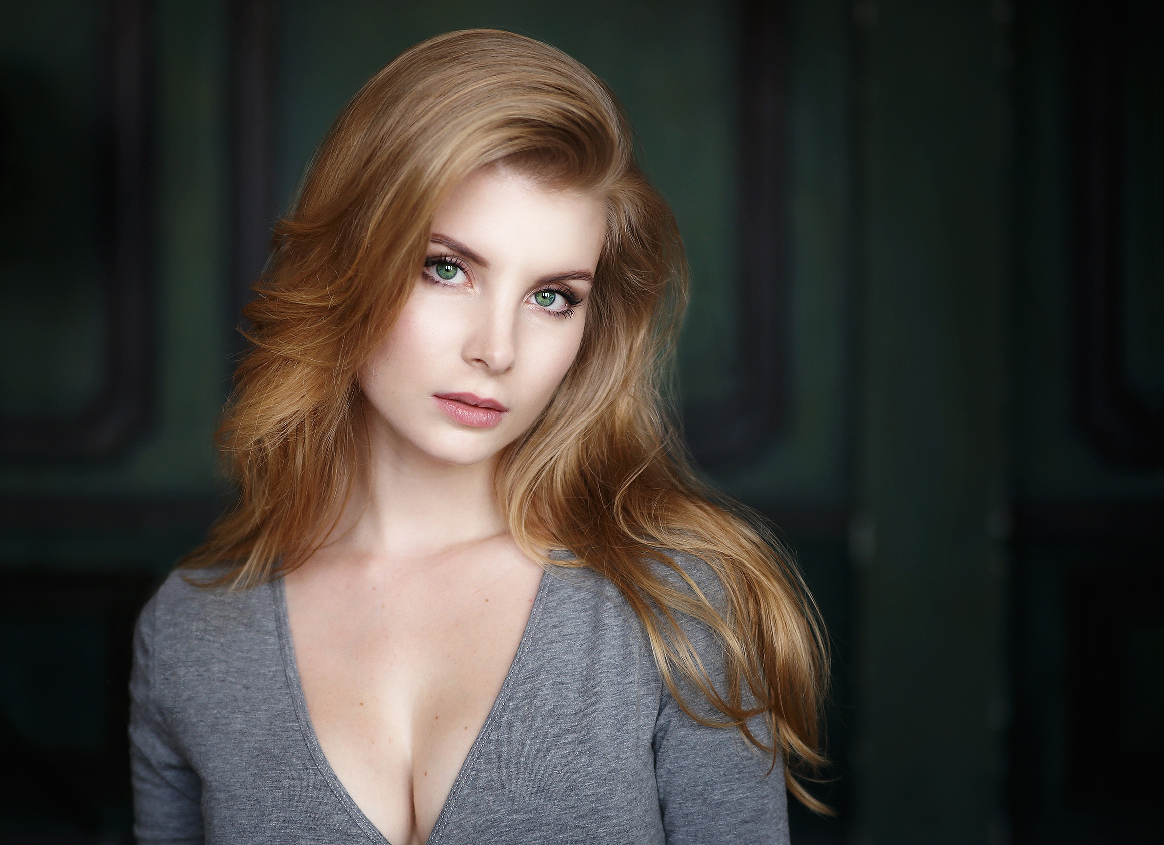 Irina Popova Model Face Blonde Portrait Clothing 2320x1684