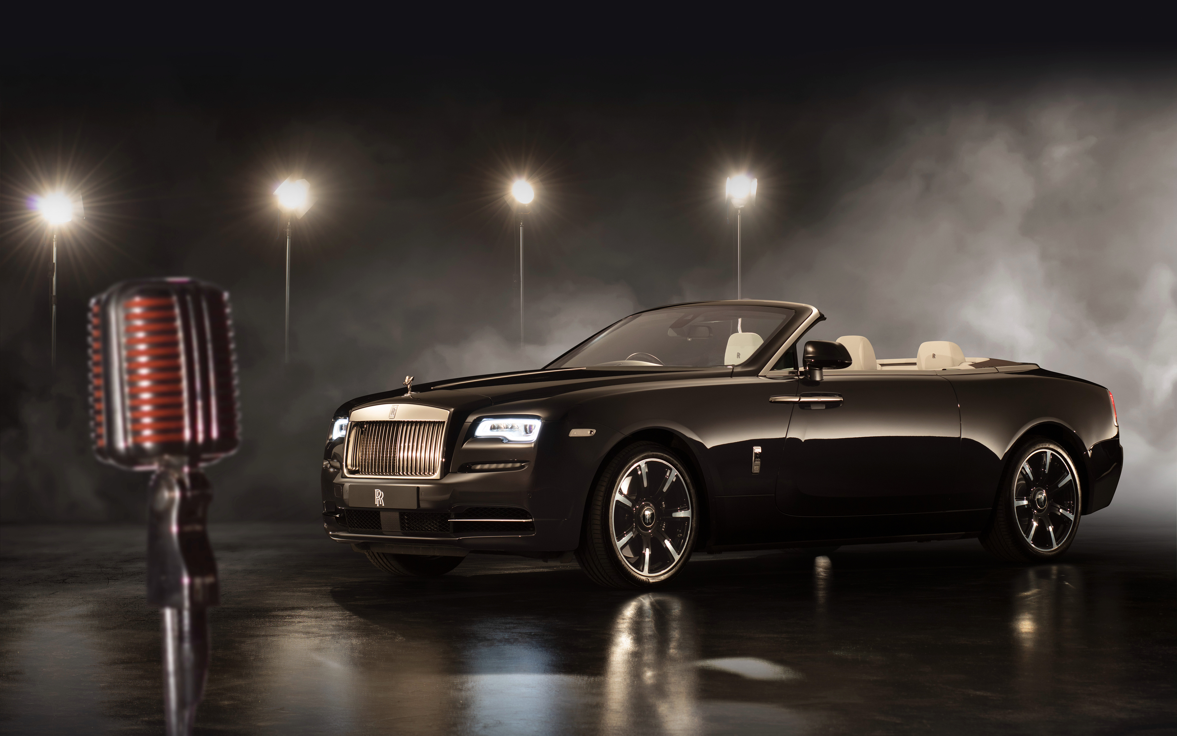 Black Car Car Luxury Car Rolls Royce Rolls Royce Dawn 3840x2400