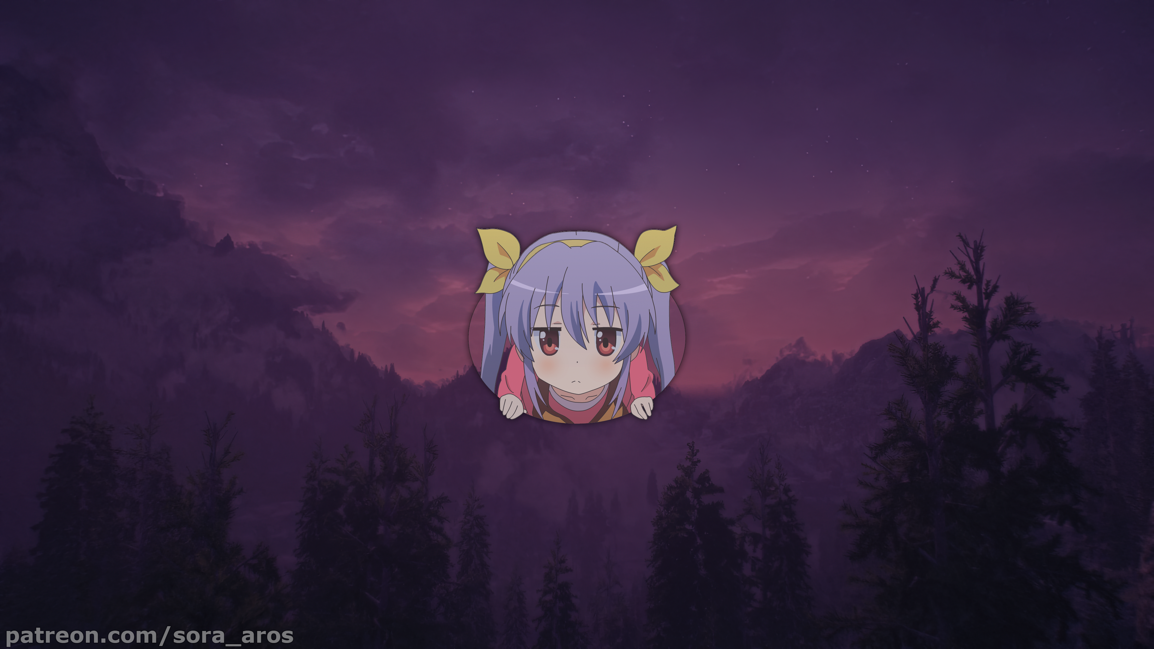 Non Non Biyori Anime Anime Girls Picture In Picture Forest Sunset 3840x2160