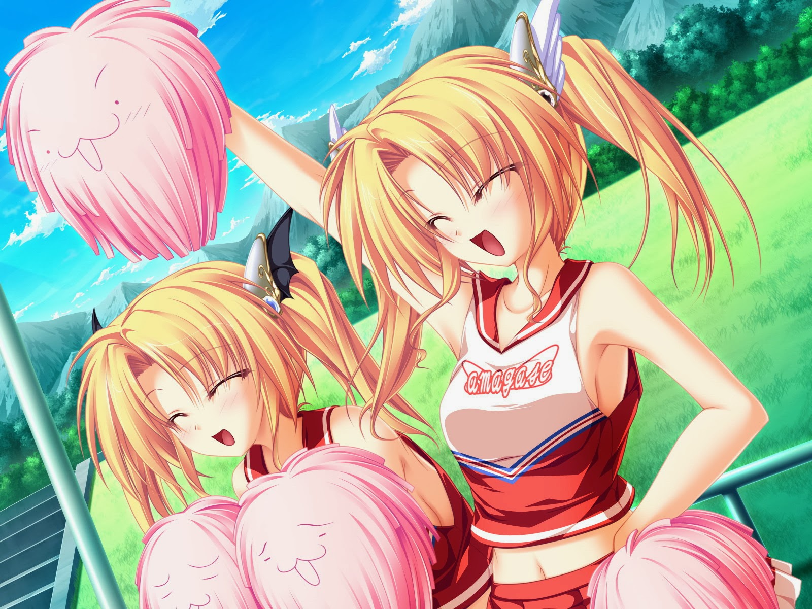 Anime Anime Girls Twins Magus Tale Rena Geminis Nina Geminis Twintails Blonde Artwork Digital Art Fa 1600x1200