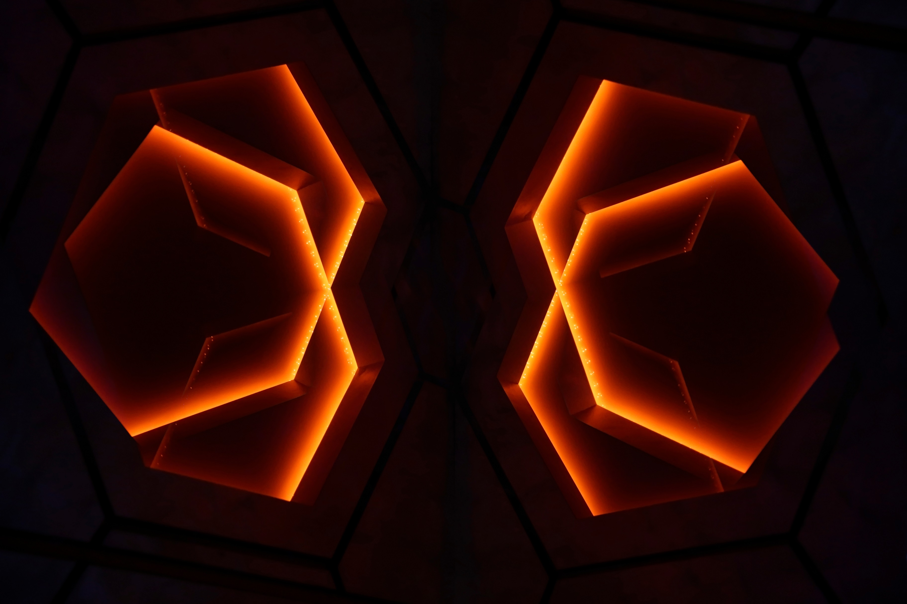 Abstract 3D Abstract Neon Lights Digital Geometry Shapes Minimalism Dark Glowing 3648x2432