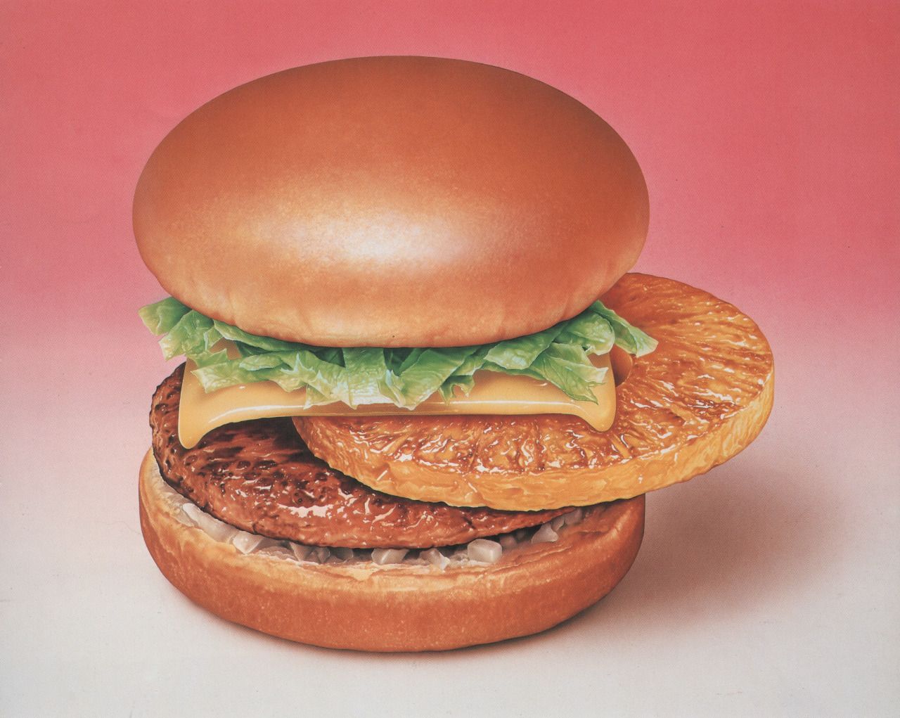 Burger Vaporwave Retrowave Fast Food 1280x1021