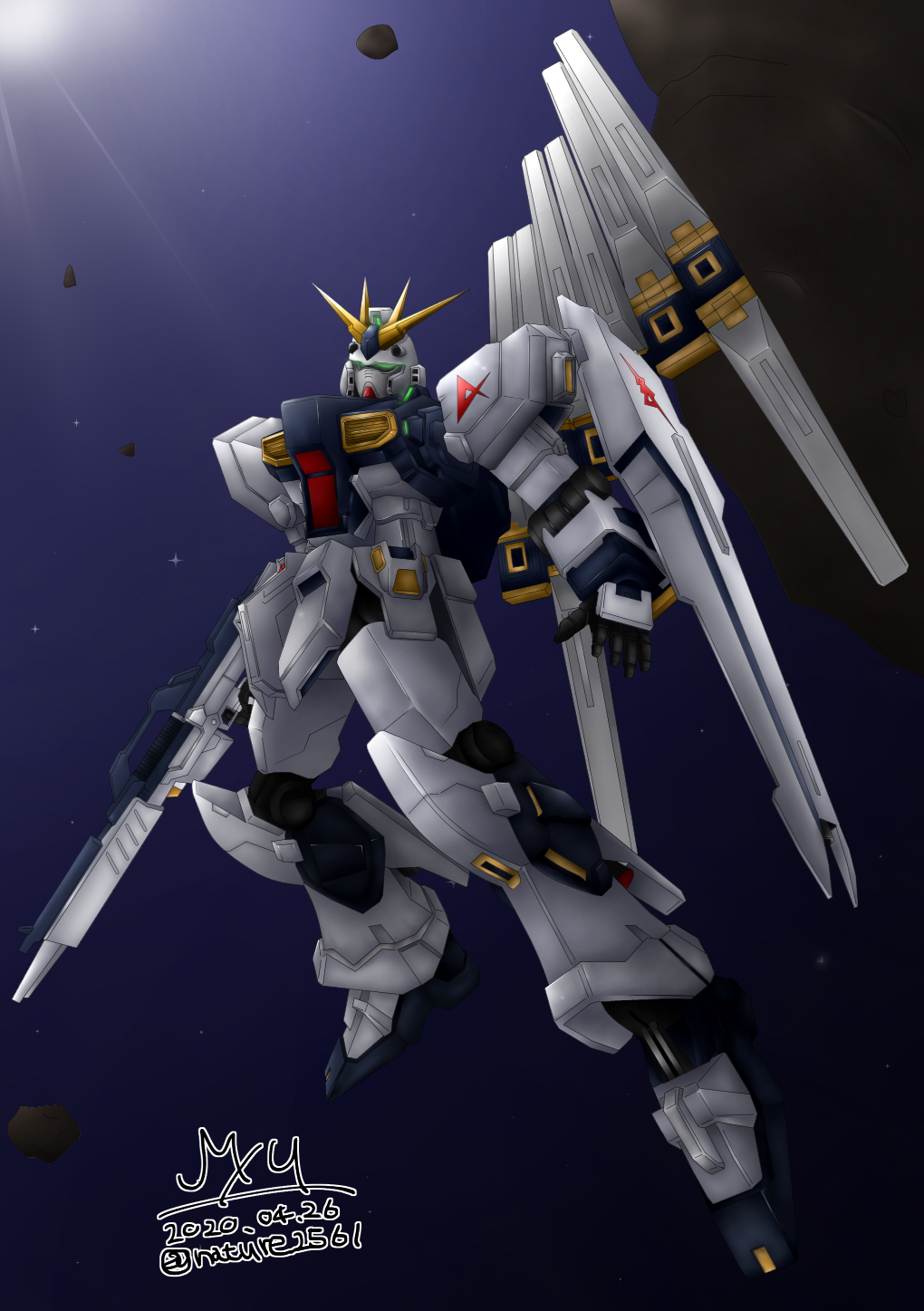 Anime Mechs Super Robot Wars Mobile Suit Gundam Chars Counterattack RX 93 V Gundam Artwork Gundam Fa 1020x1447