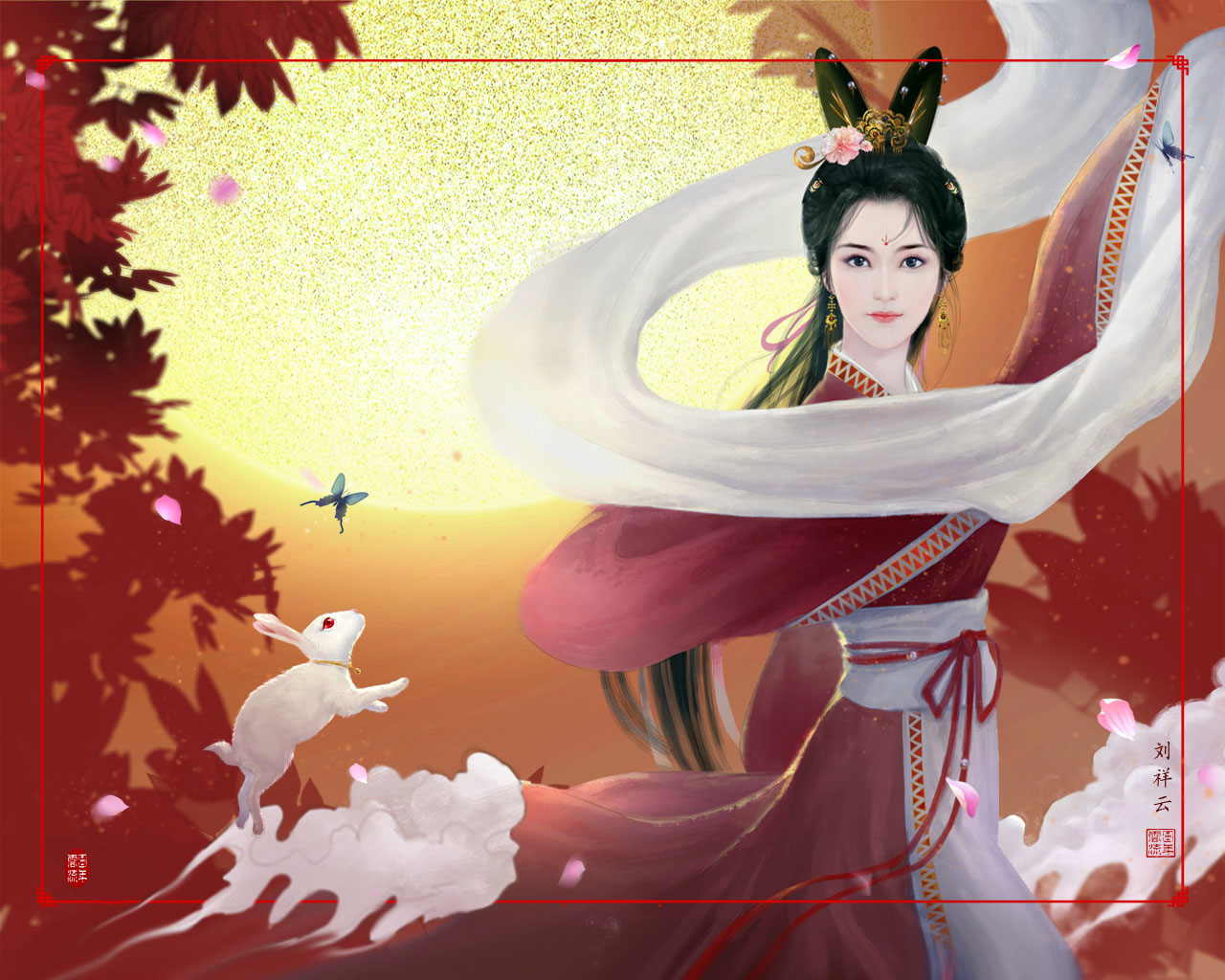 Digital Art Original Characters Fantasy Girl HiLiuyun 1280x1024
