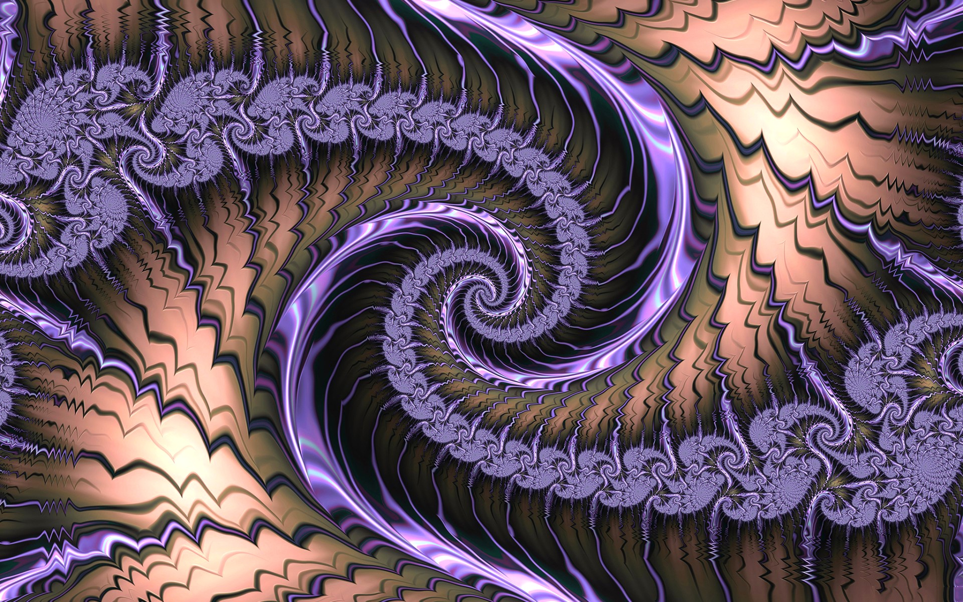 Abstract Colors Fractal Pattern Purple Swirl 1920x1200