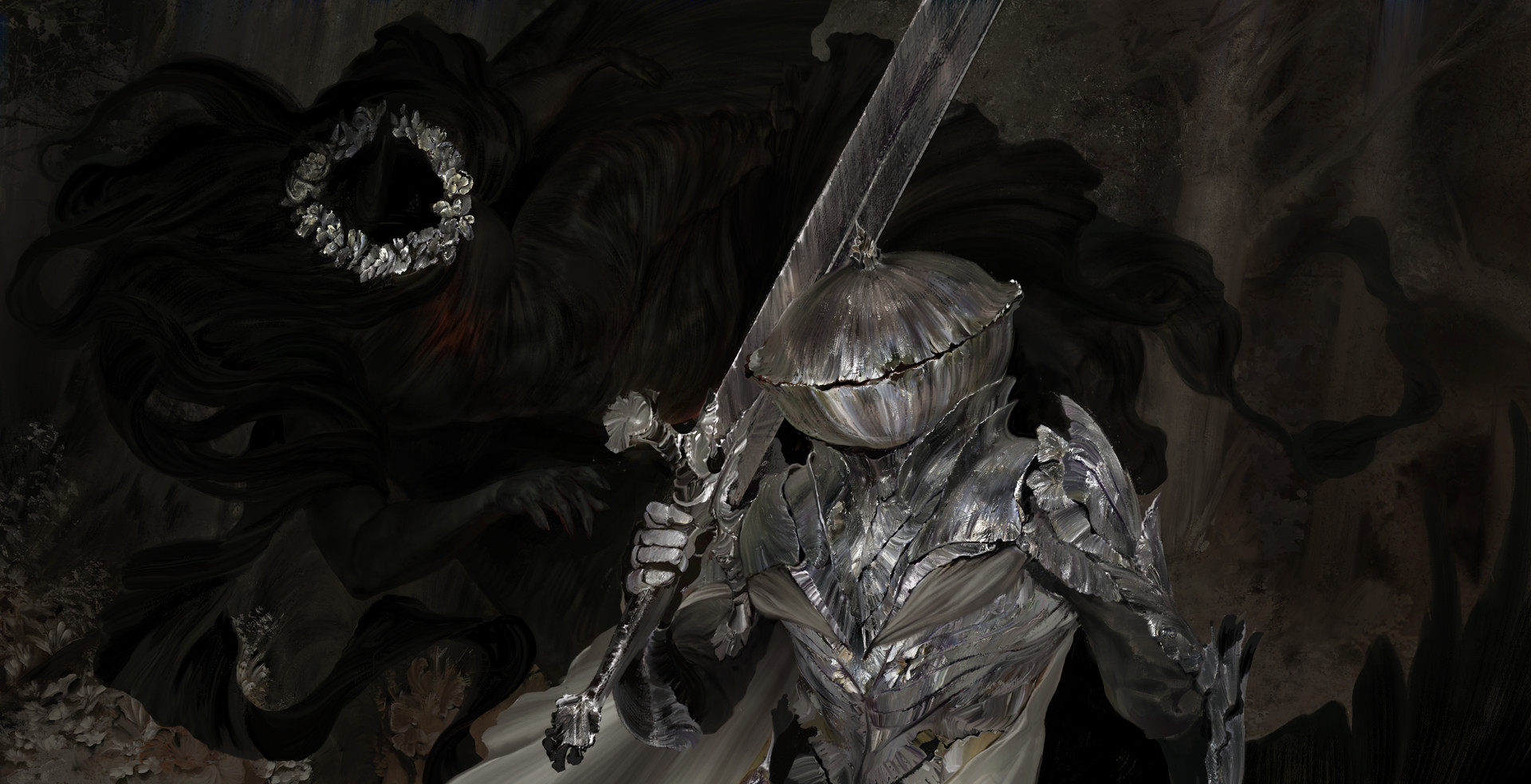 Olya Bossak Dark Souls Dark Souls 3 Siegward Of Catarina Onion Knight Dark Souls Fantasy Art Fantasy 1920x984