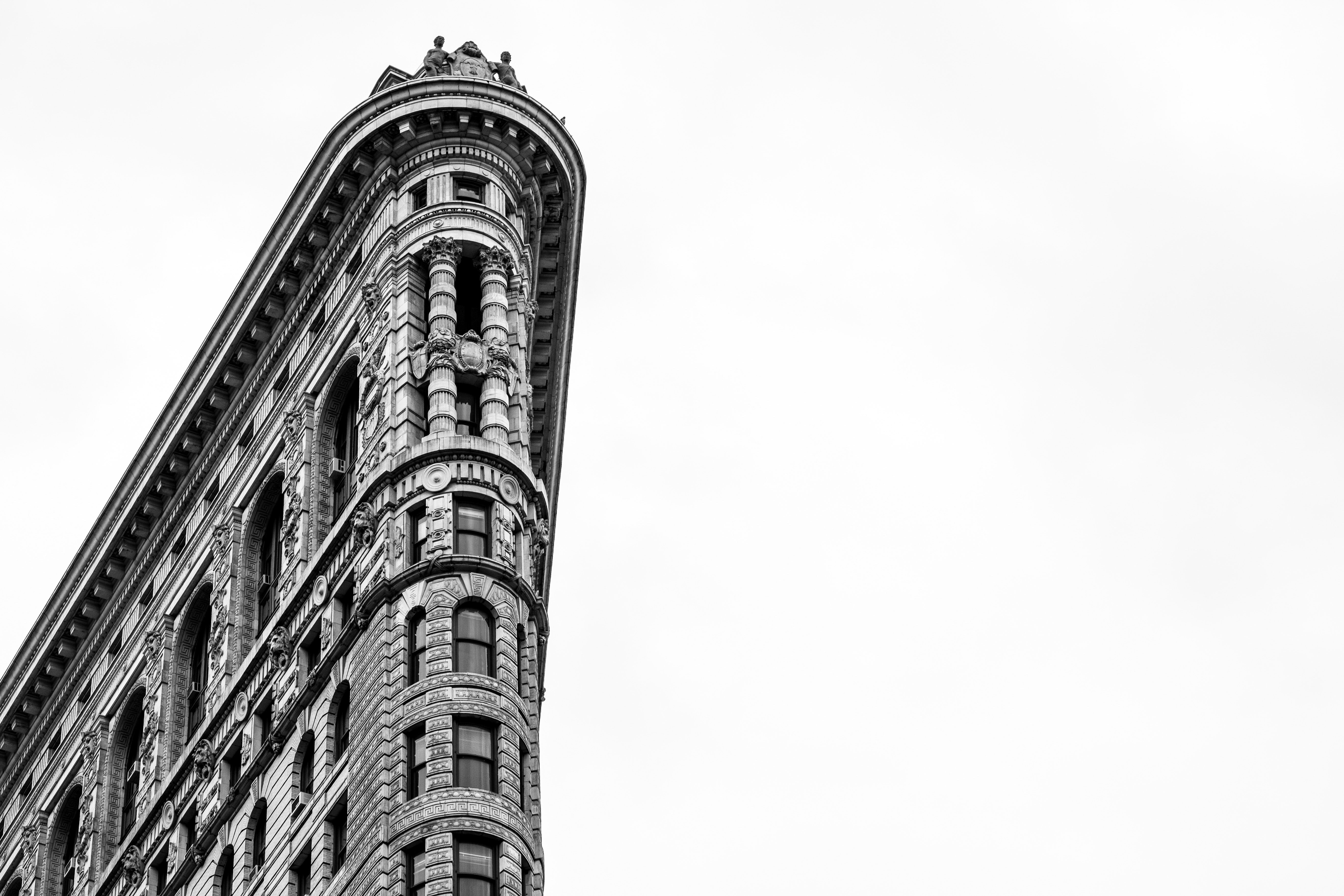 Flatiron Building New York City Facade Monochrome Architecture 5480x3654