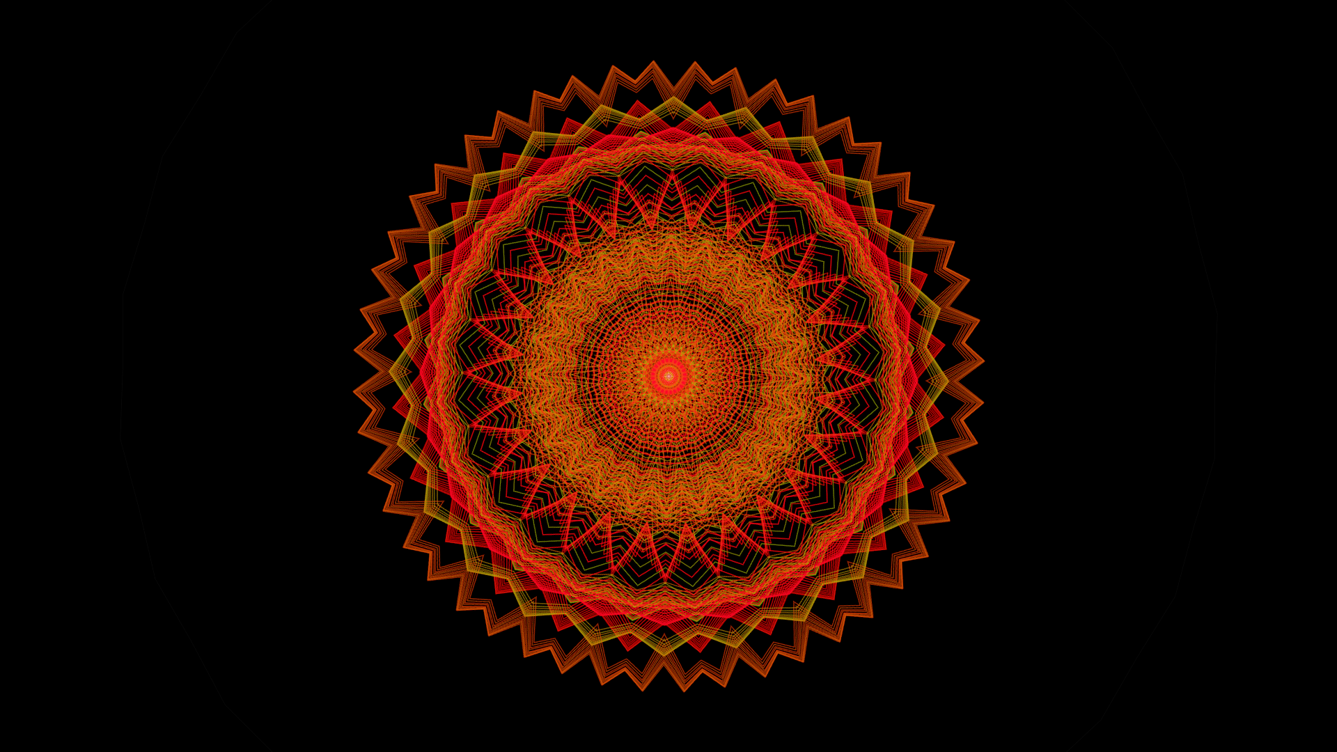 Circle Orange Color Colors Digital Art Pattern 1920x1080